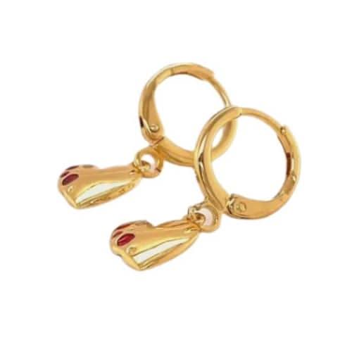 Jeweled Heart Earrings - Gold ONNEA Jewelry