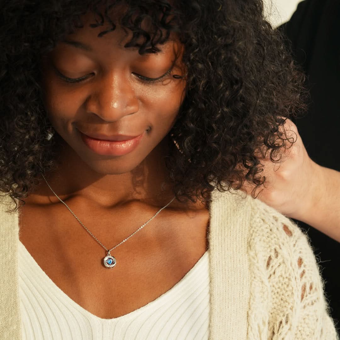 Always & Forever Twisted Circle Couple Necklace Set ONNEA Jewelry