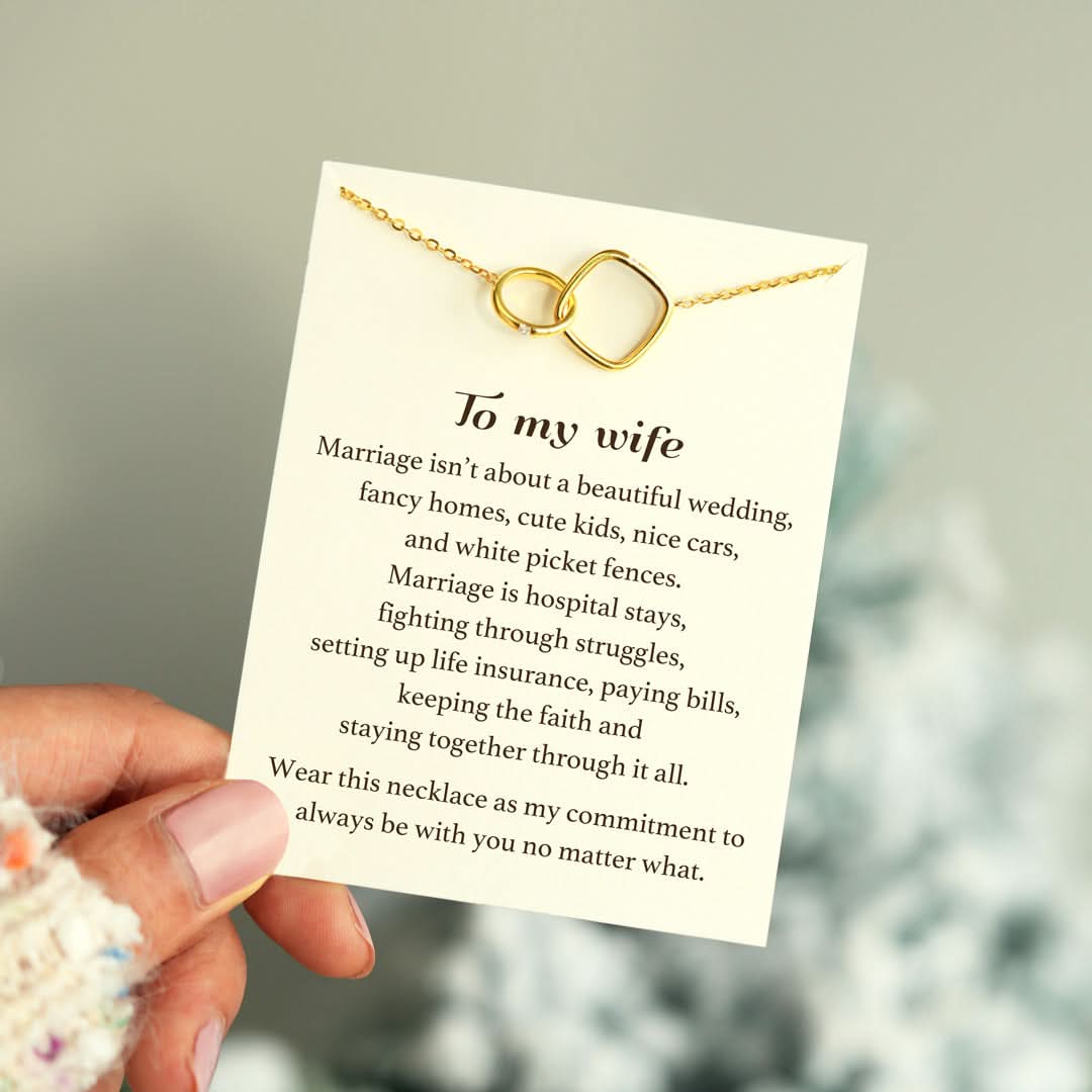 Always Be With You Geometric Interlocking Necklace ONNEA Jewelry