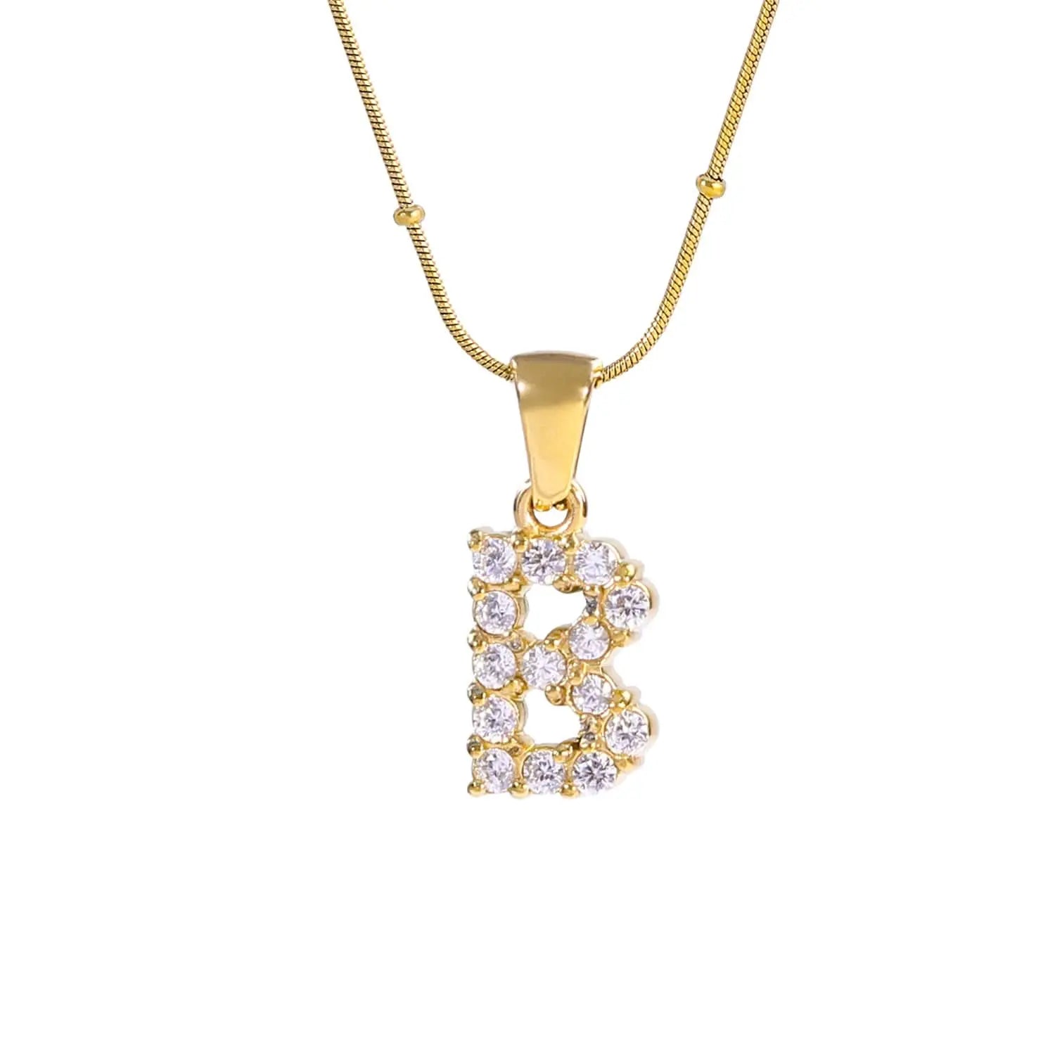 Diamond - Embellished Initial Necklaces ONNEA Jewelry