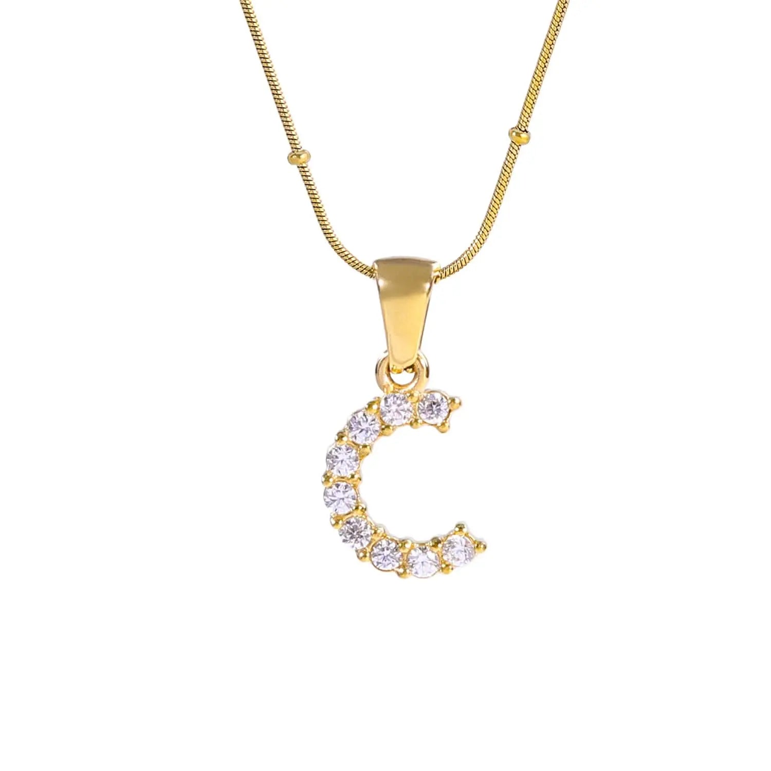 Diamond - Embellished Initial Necklaces ONNEA Jewelry