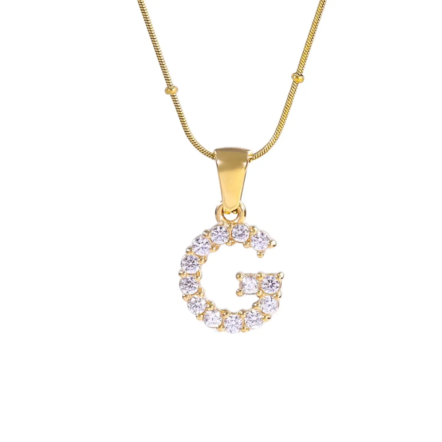 Diamond - Embellished Initial Necklaces ONNEA Jewelry