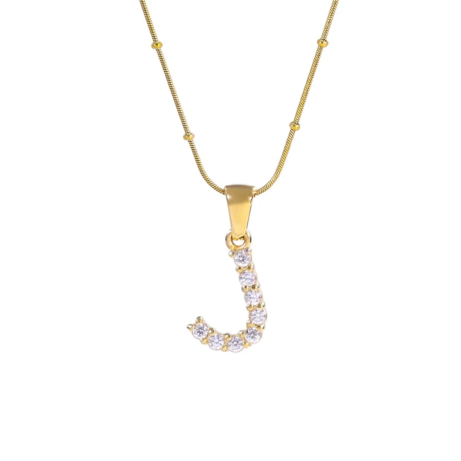 Diamond - Embellished Initial Necklaces ONNEA Jewelry