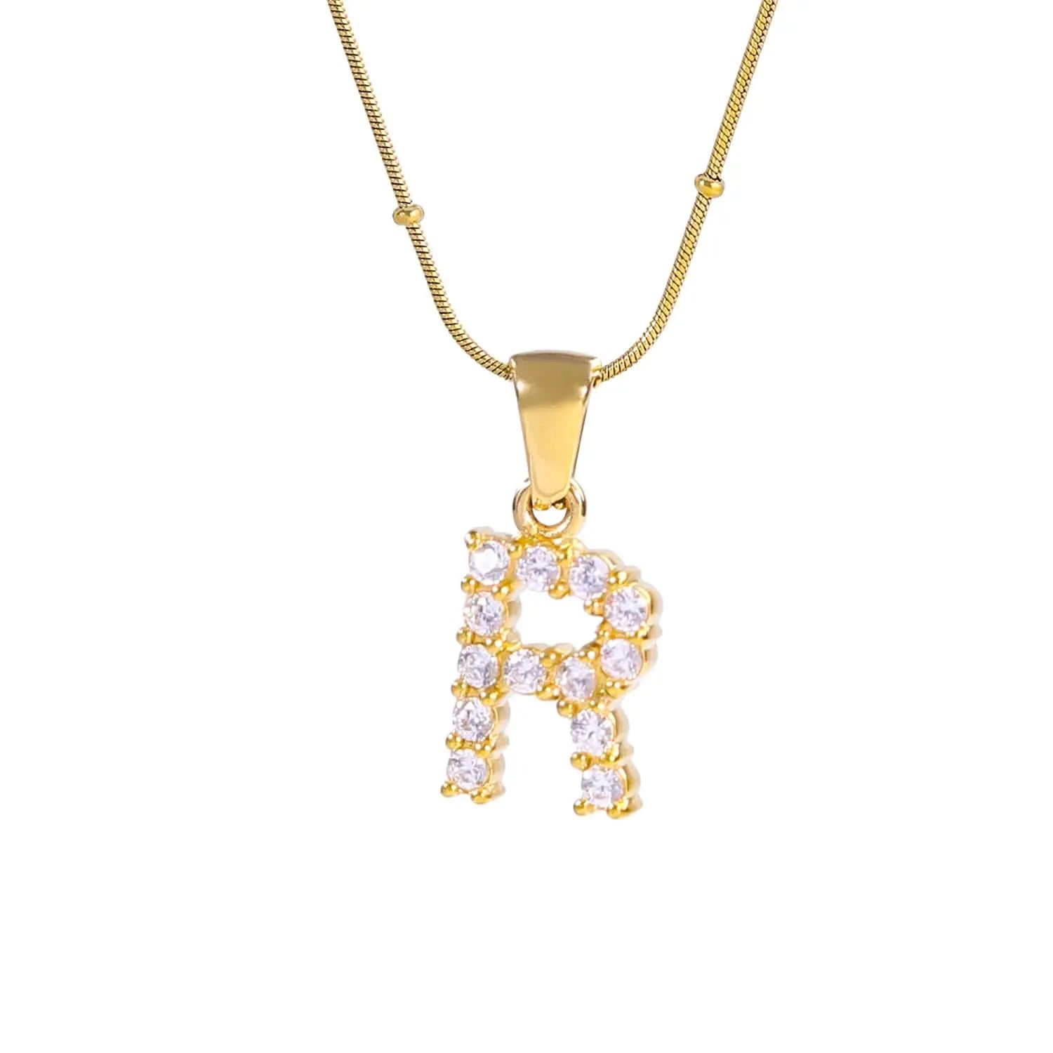 Diamond - Embellished Initial Necklaces ONNEA Jewelry