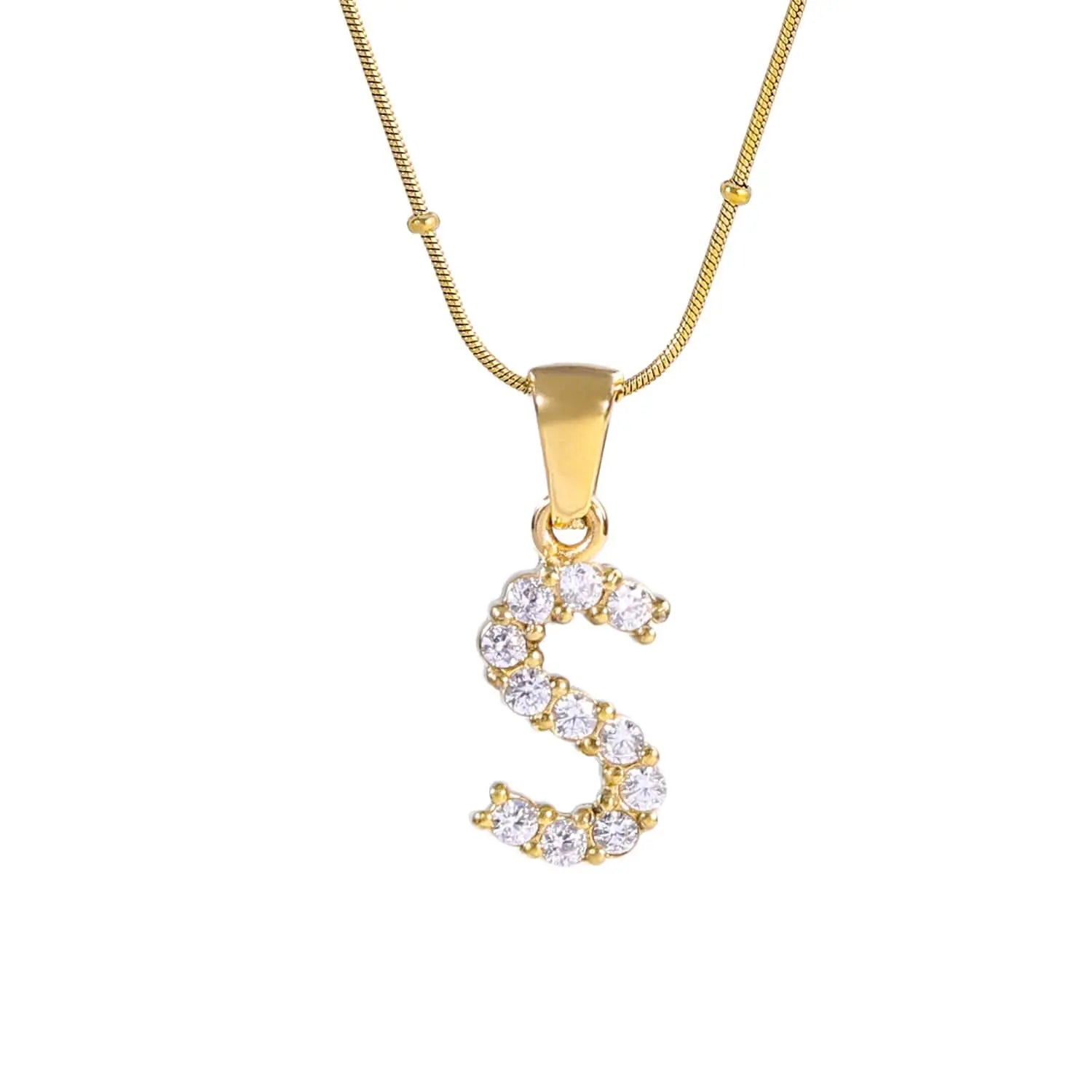 Diamond - Embellished Initial Necklaces ONNEA Jewelry