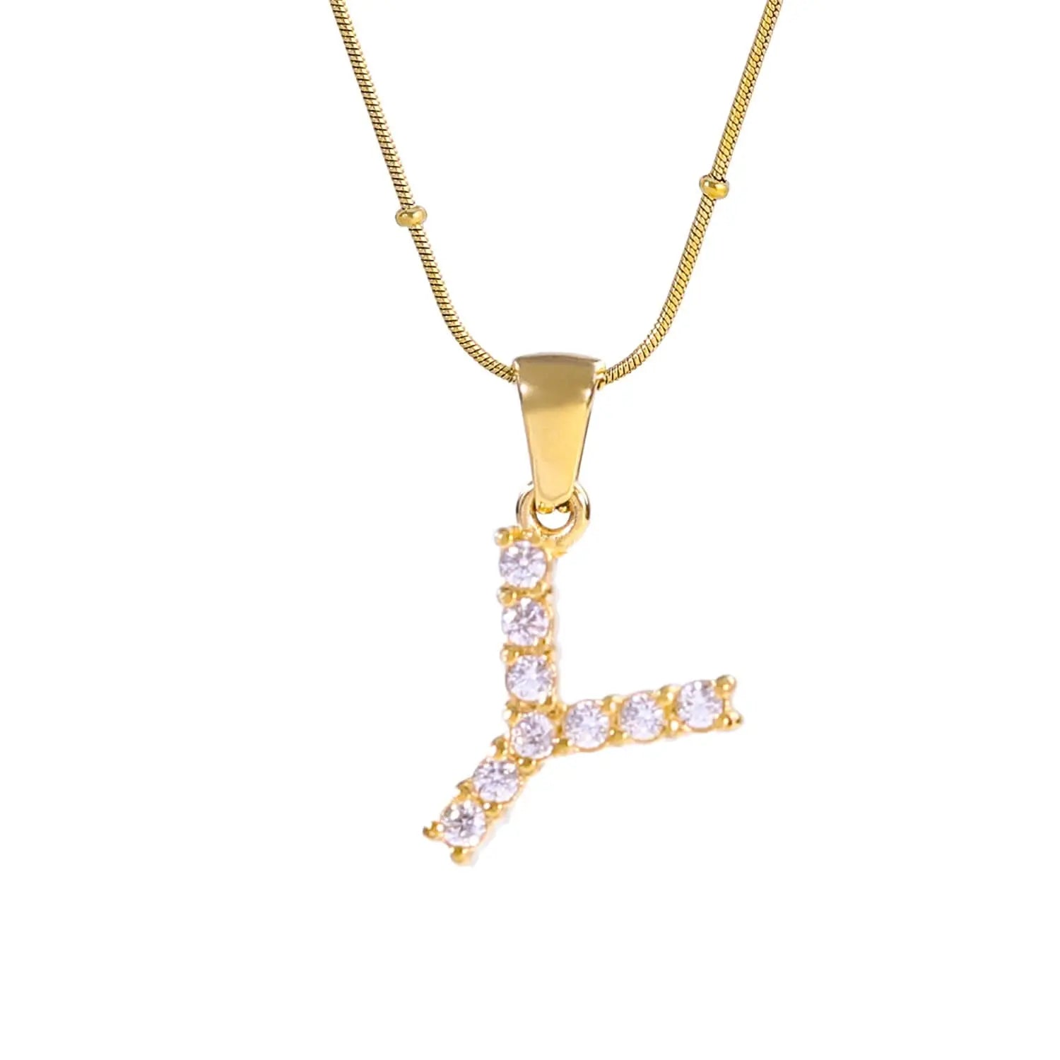 Diamond - Embellished Initial Necklaces ONNEA Jewelry
