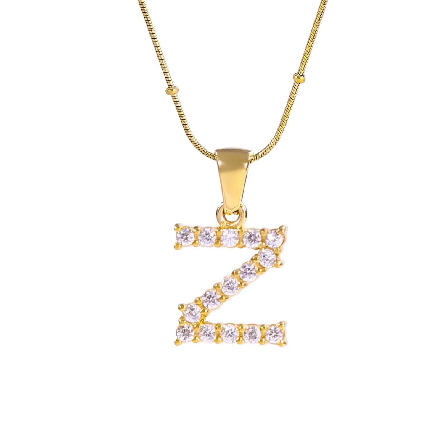 Diamond - Embellished Initial Necklaces ONNEA Jewelry