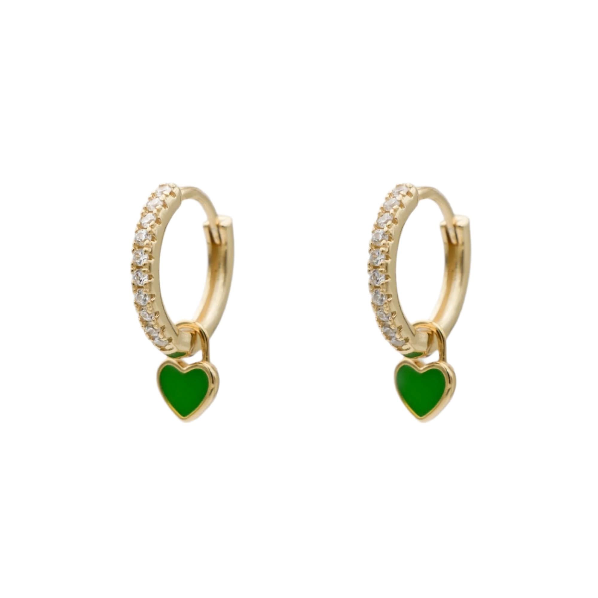 Gabby Heart Huggies – ONNEA Jewelry