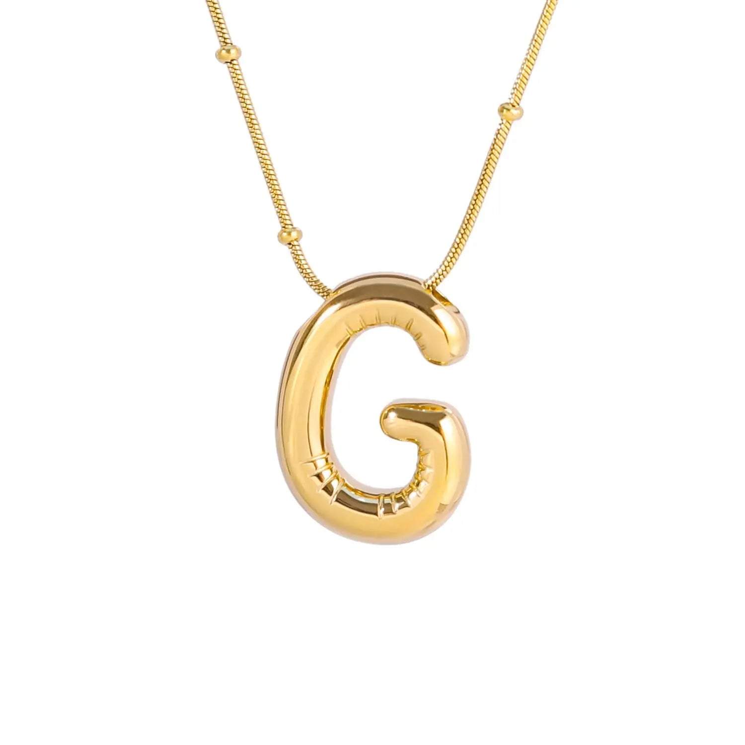 Gold-coloured Monogrammed Necklace: a Chic and Elegant Design With an Ornate Chain ONNEA Jewelry