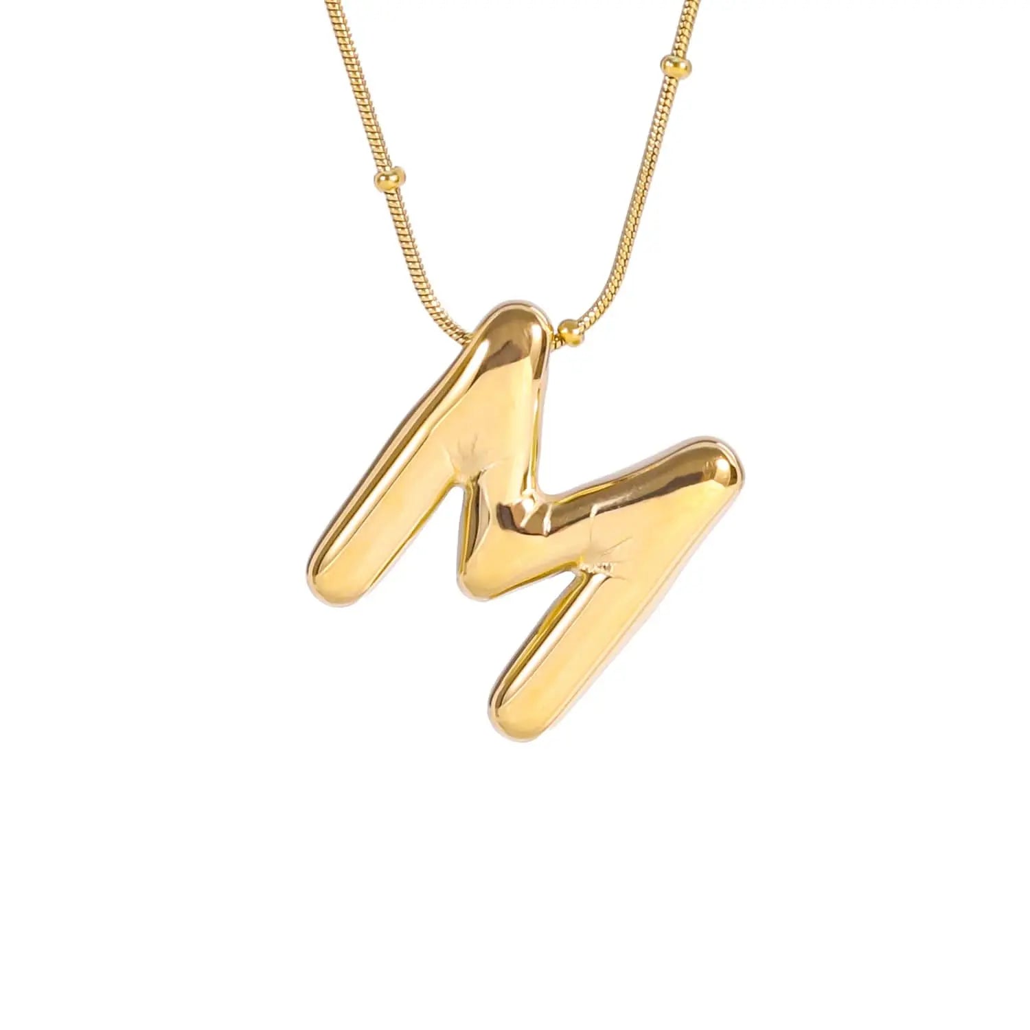 Gold-coloured Monogrammed Necklace: a Chic and Elegant Design With an Ornate Chain ONNEA Jewelry