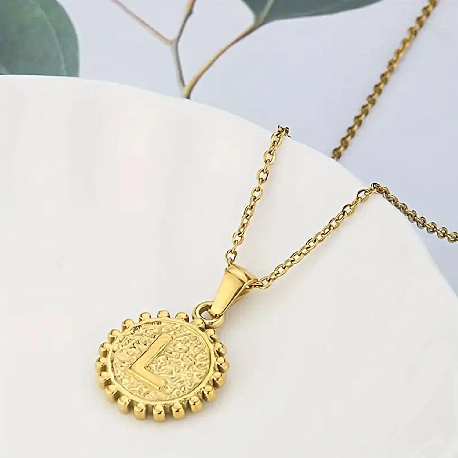 Golden Letter Necklaces with Ornate Pendants: Bold and Stylish ONNEA Jewelry