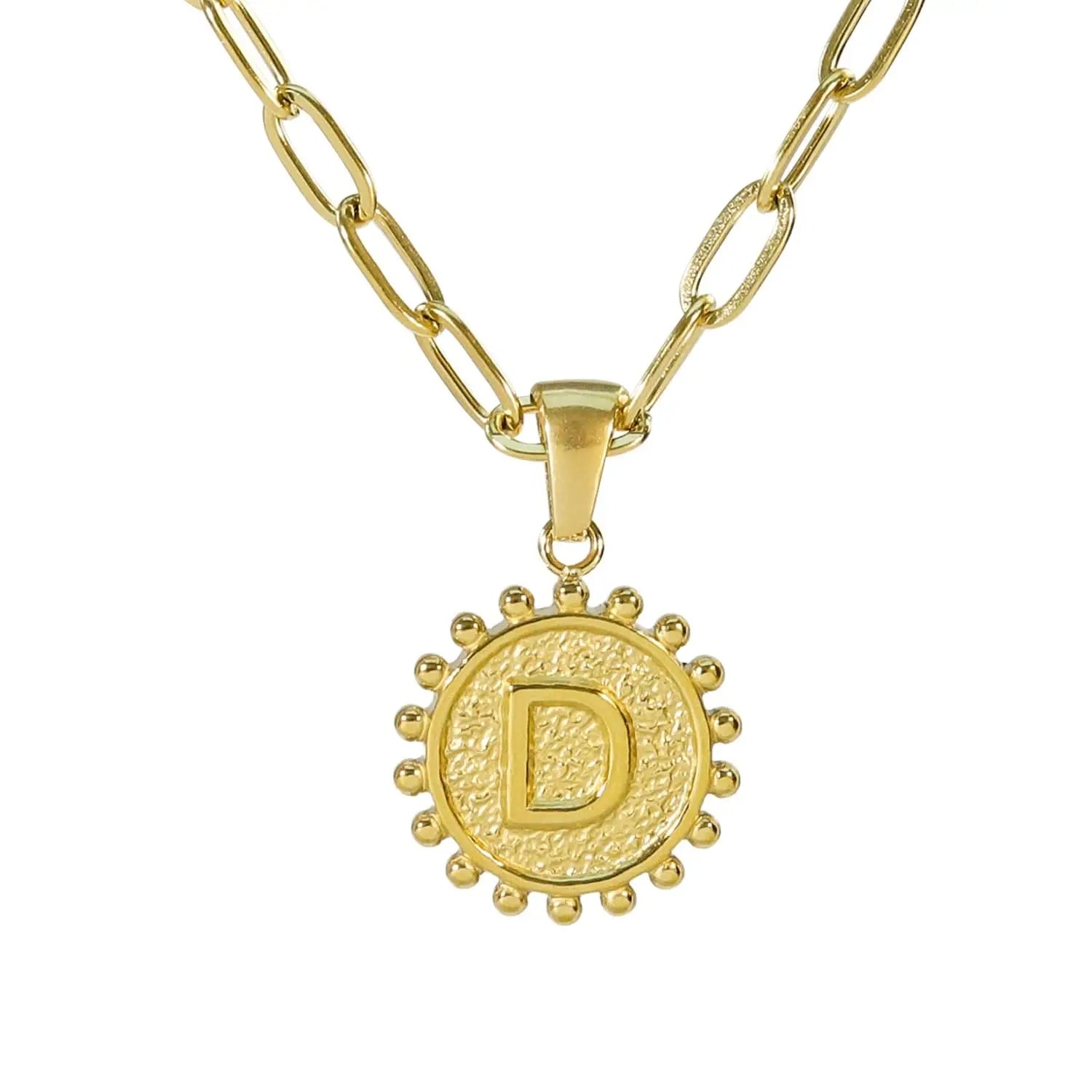 Golden Letter Necklaces with Ornate Pendants: Bold and Stylish ONNEA Jewelry