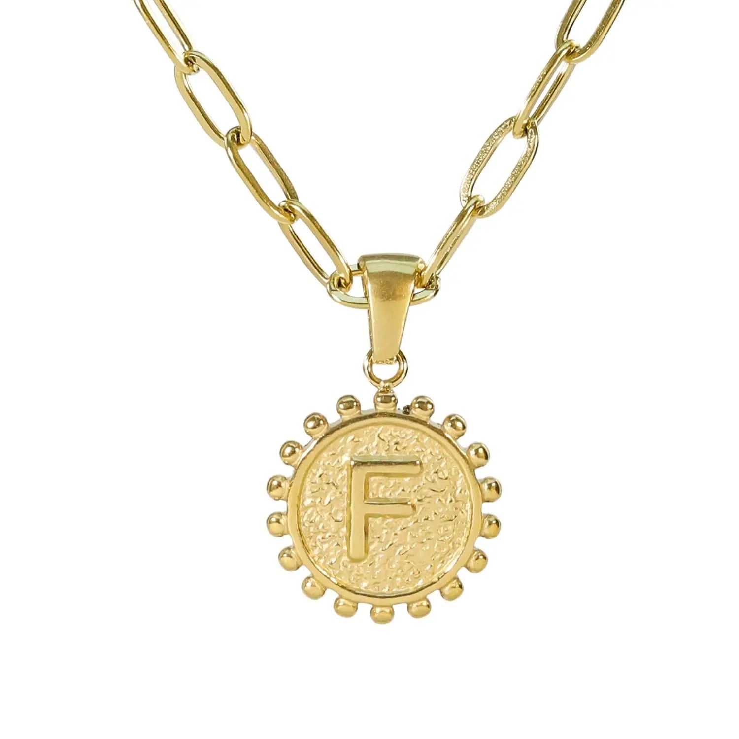 Golden Letter Necklaces with Ornate Pendants: Bold and Stylish ONNEA Jewelry