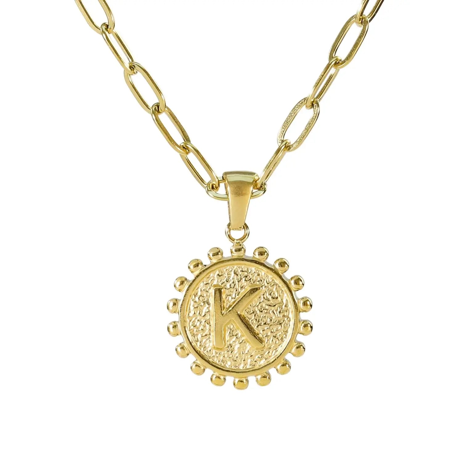 Golden Letter Necklaces with Ornate Pendants: Bold and Stylish ONNEA Jewelry