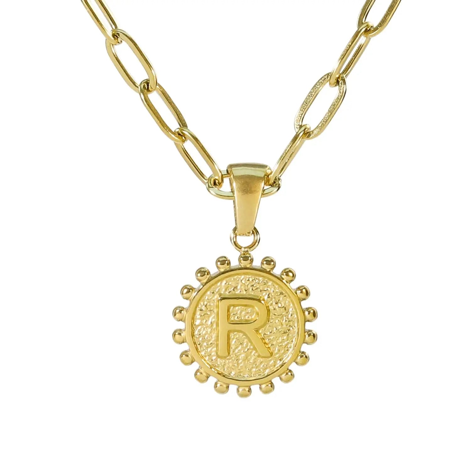 Golden Letter Necklaces with Ornate Pendants: Bold and Stylish ONNEA Jewelry