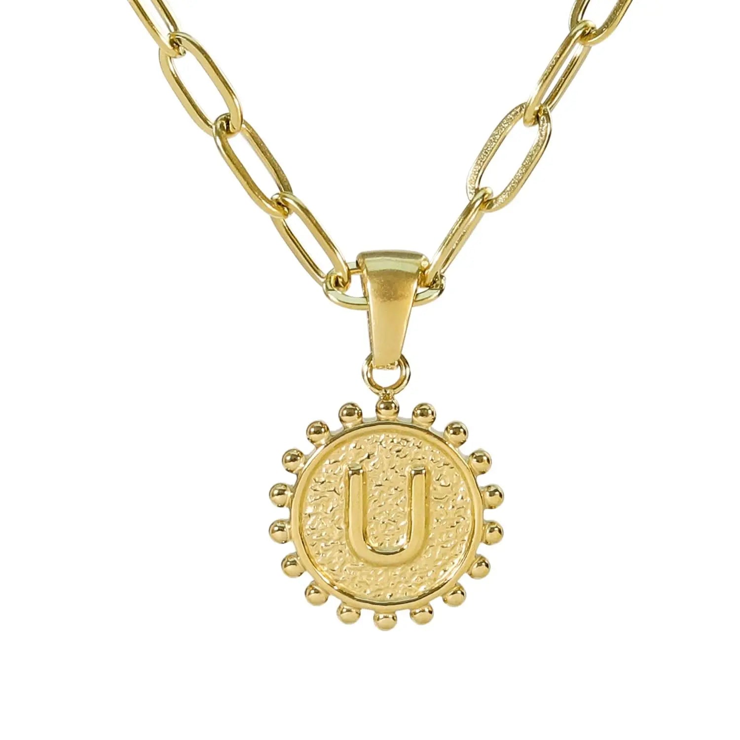 Golden Letter Necklaces with Ornate Pendants: Bold and Stylish ONNEA Jewelry