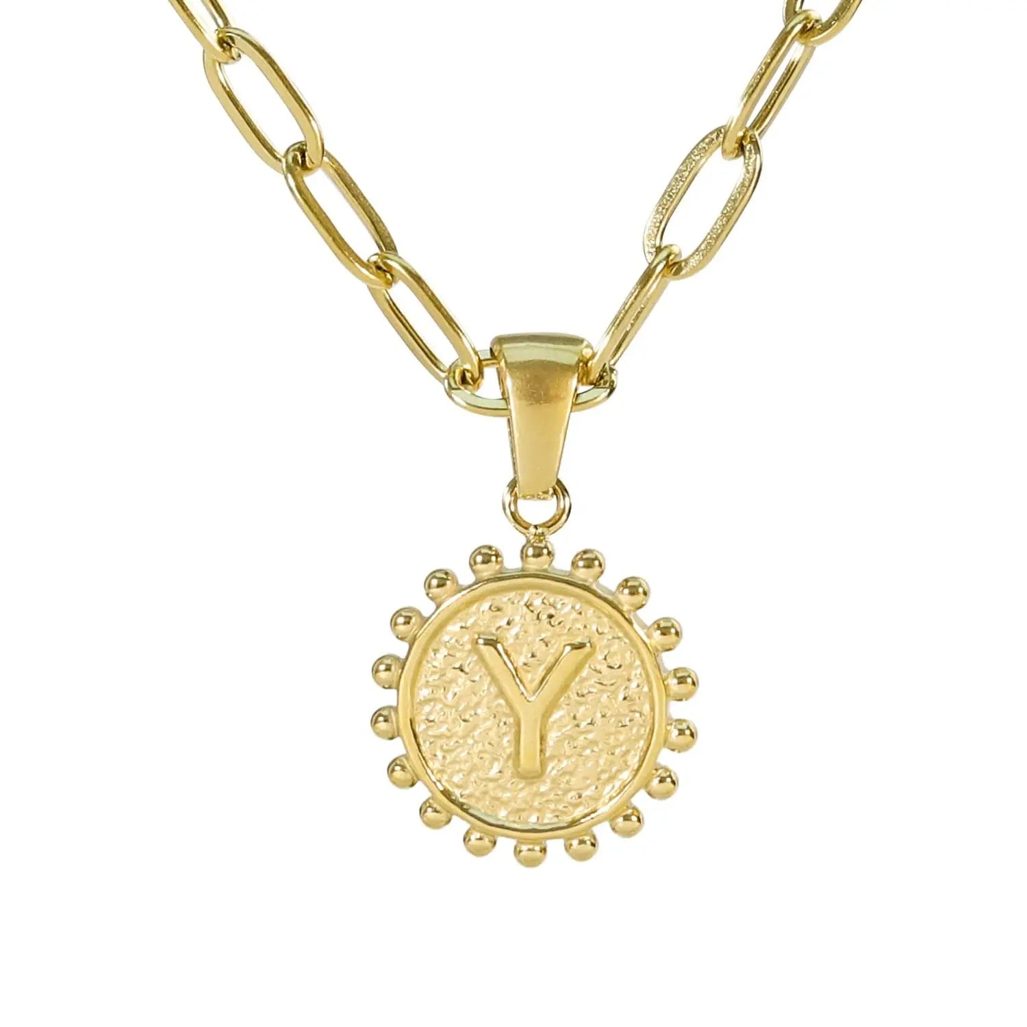 Golden Letter Necklaces with Ornate Pendants: Bold and Stylish ONNEA Jewelry