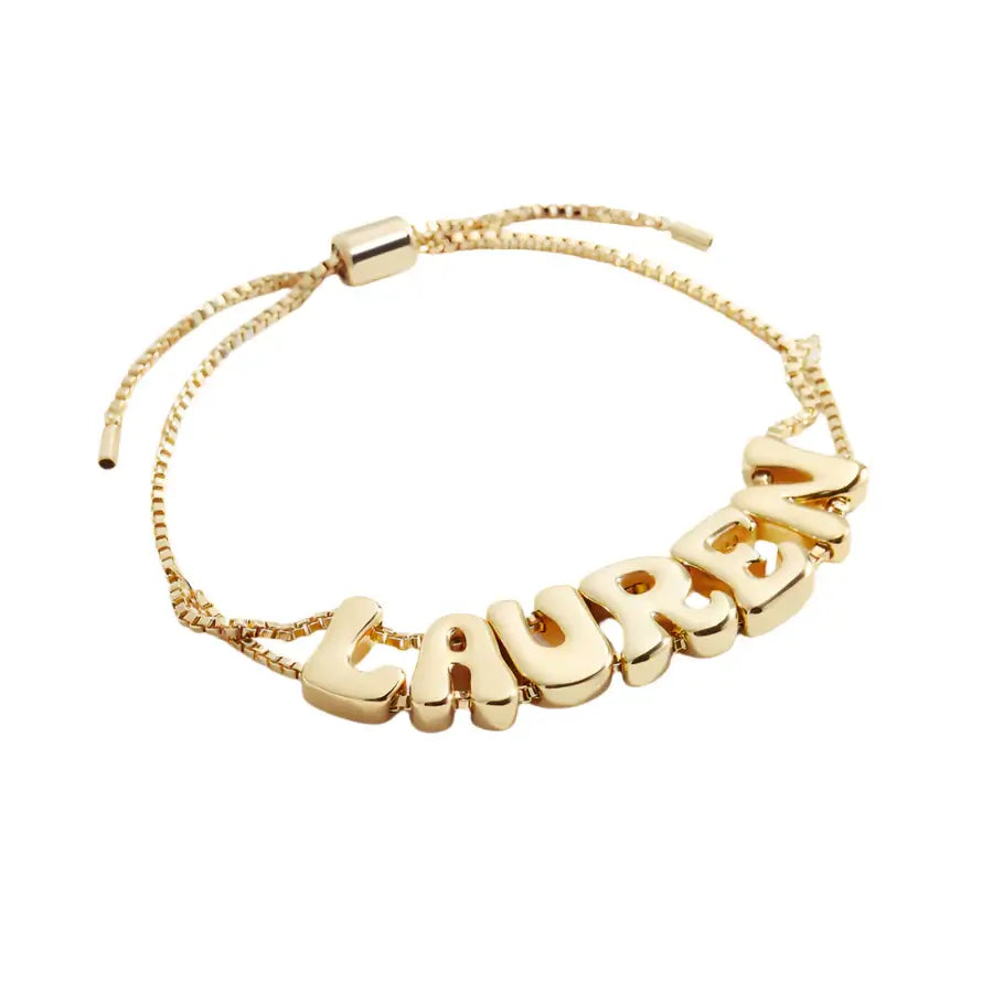 View details for Groovy Adjustable Chain Name Bracelet Groovy Adjustable Chain Name Bracelet