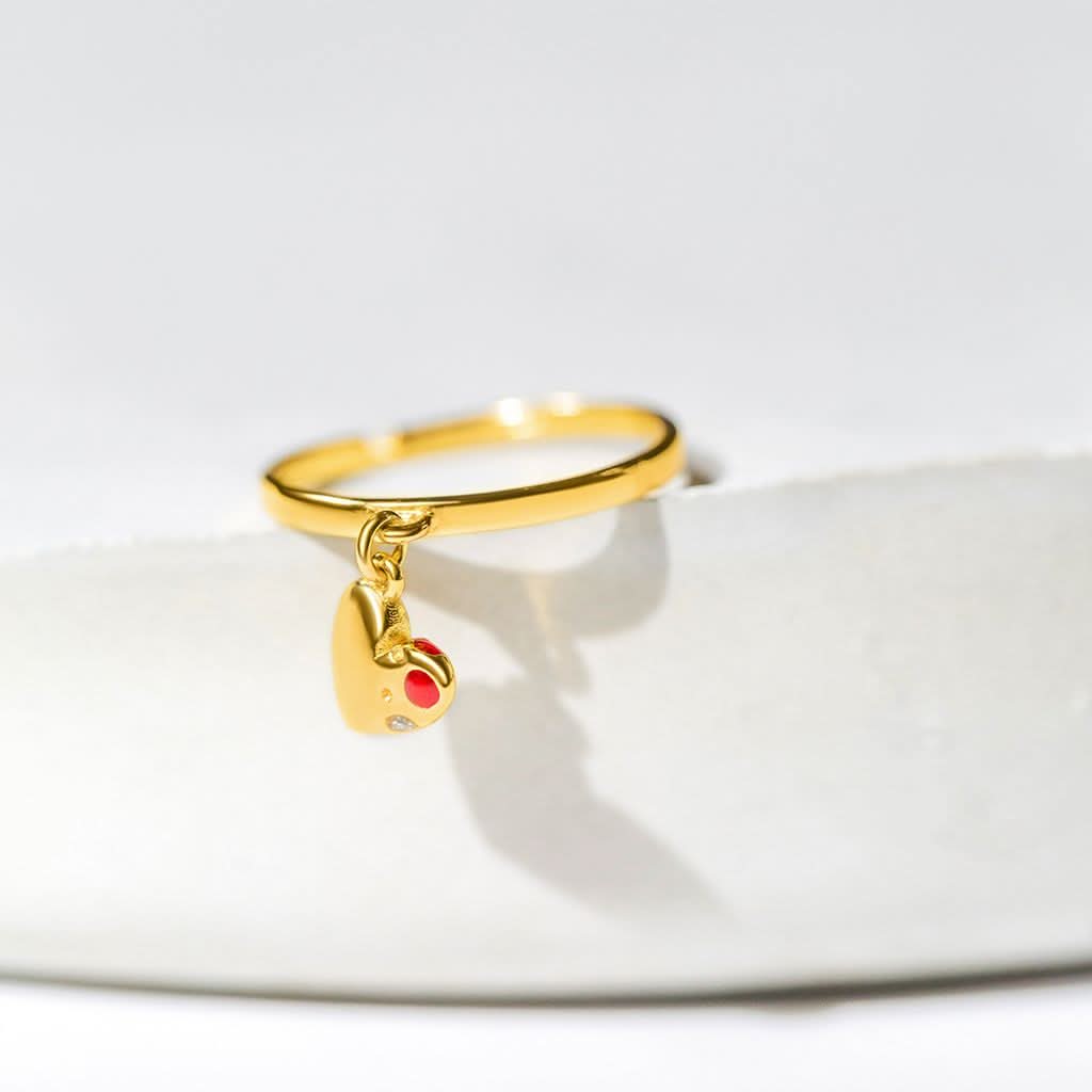 Jeweled Heart Charm Ring ONNEA Jewelry