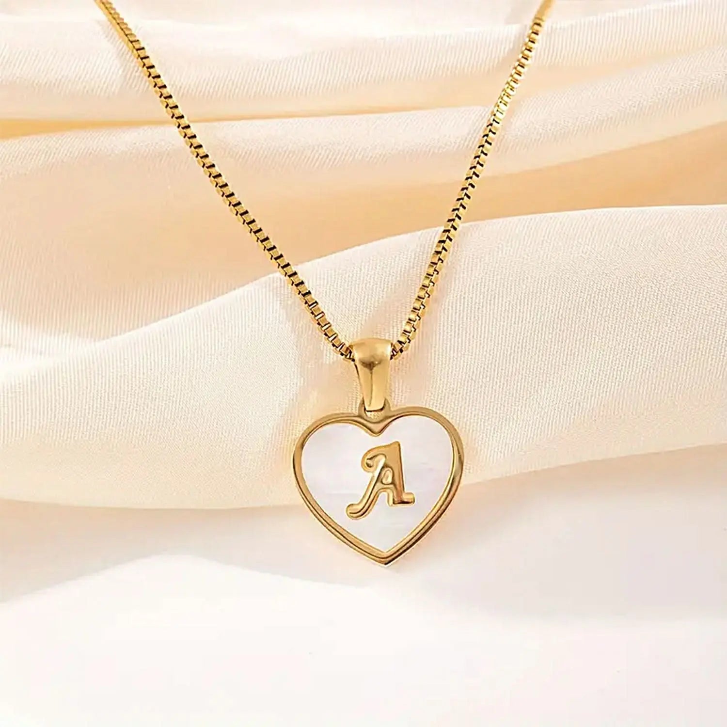 Heart - shaped Initial Necklaces ONNEA Jewelry