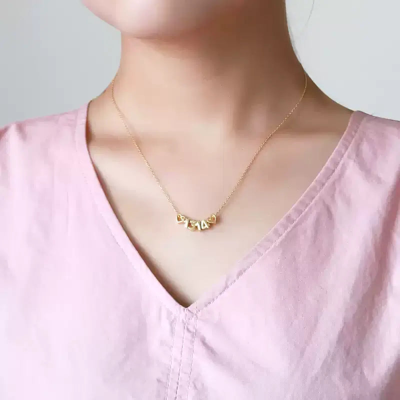 Bubble Number Necklace