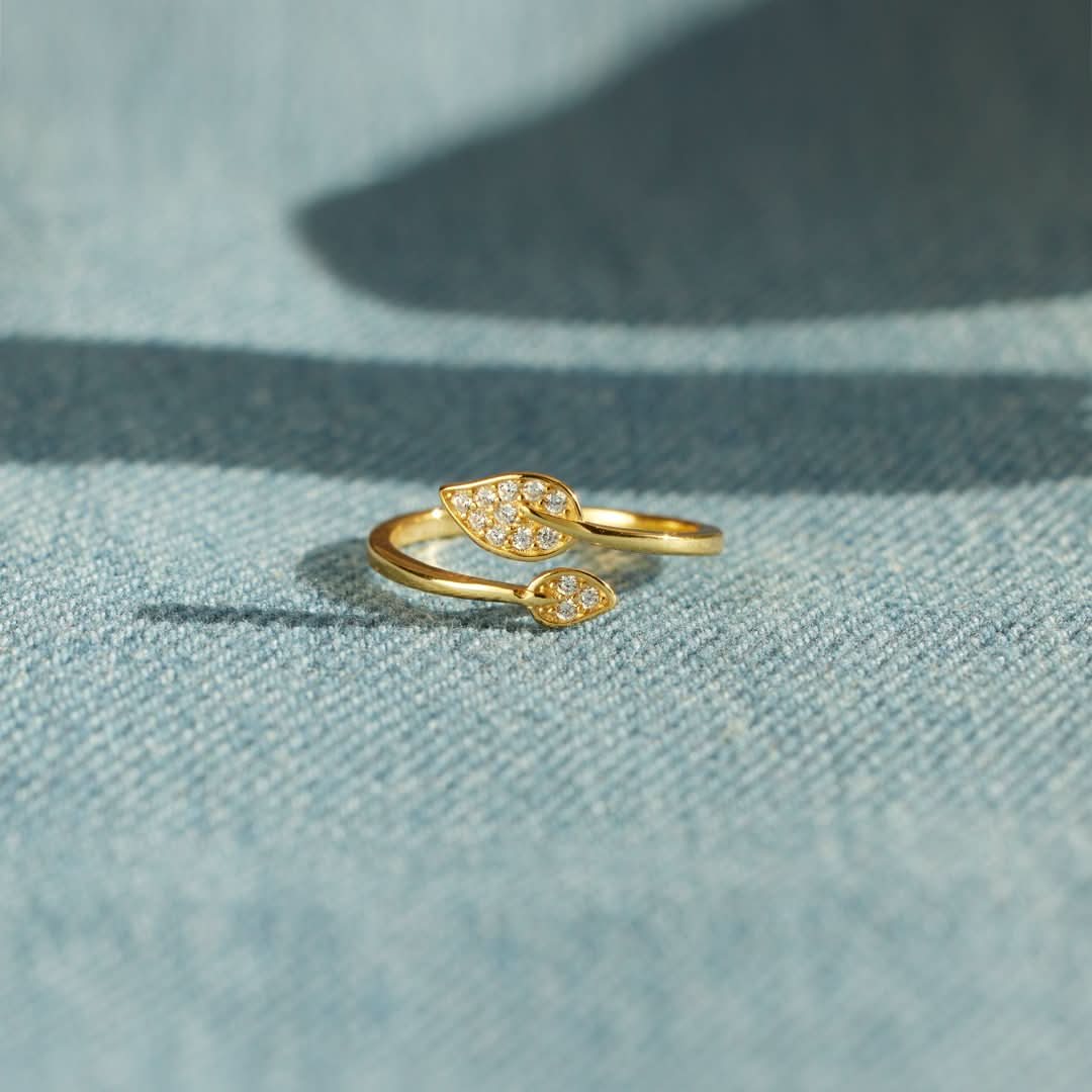 Be-Leaf In Yourself Like I Do Double Leaf Ring ONNEA Jewelry