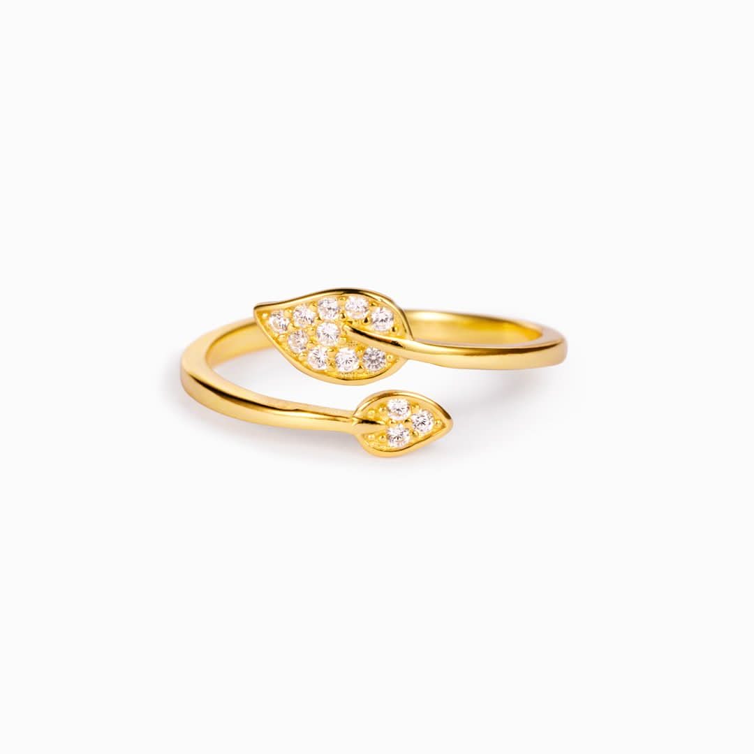 Be-Leaf In Yourself Like I Do Double Leaf Ring ONNEA Jewelry