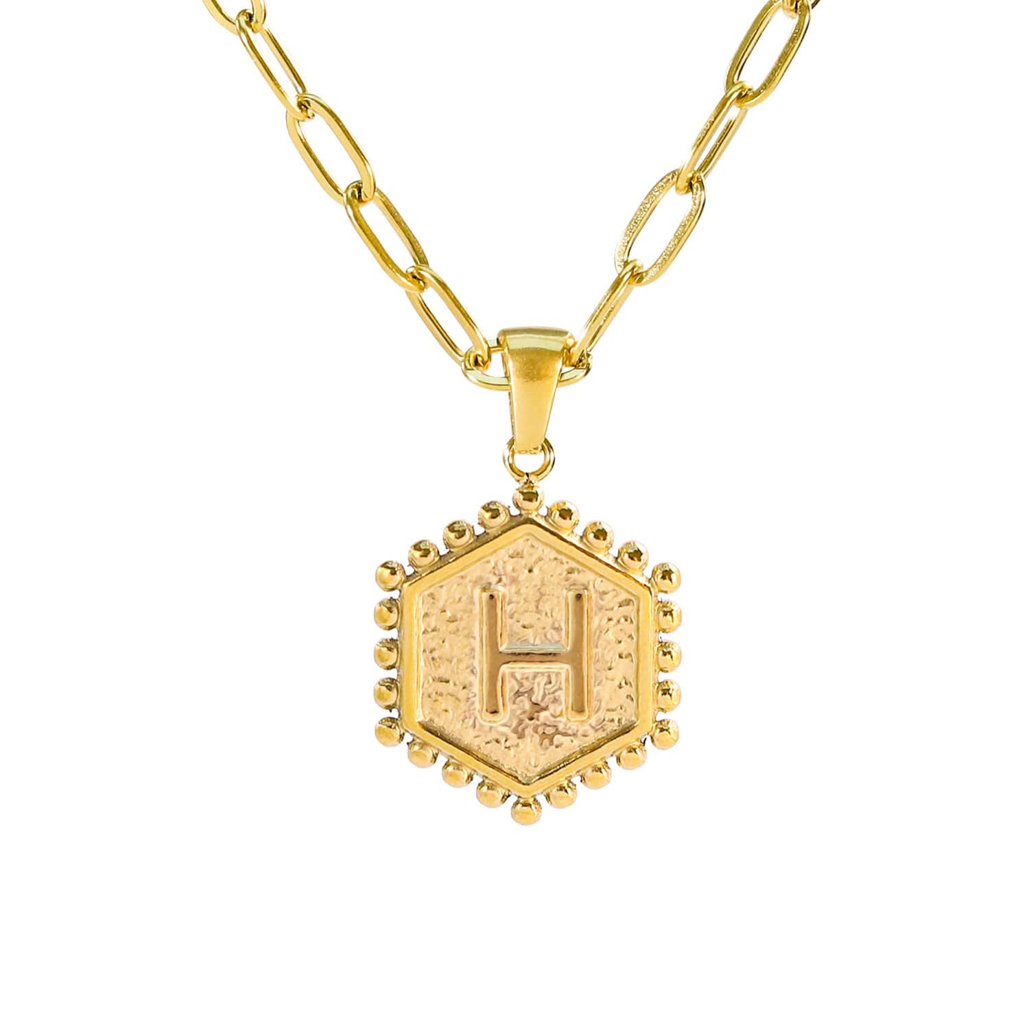 Hexagonal Initial Necklaces ONNEA Jewelry
