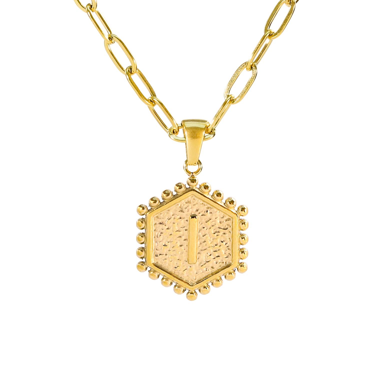 Hexagonal Initial Necklaces ONNEA Jewelry