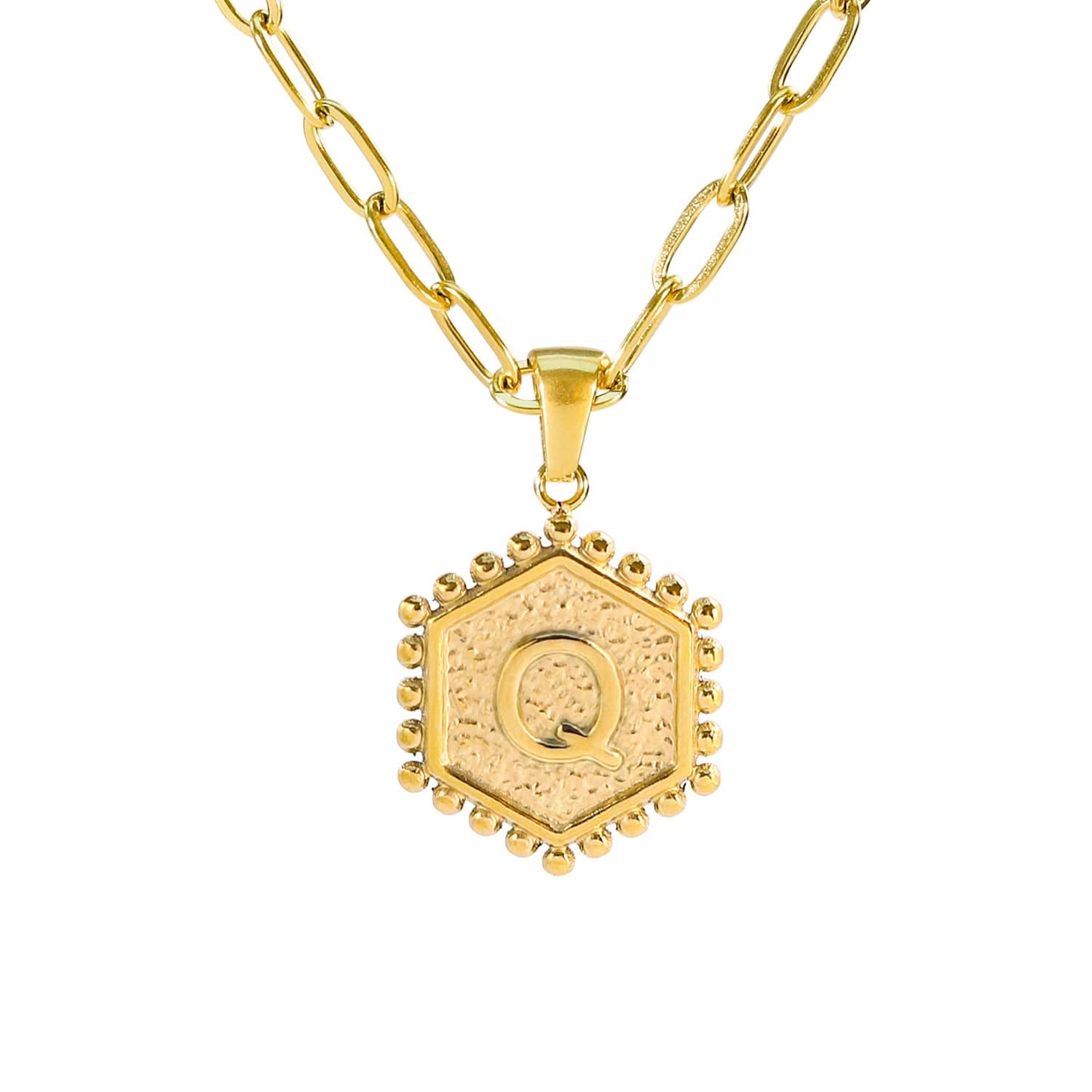 Hexagonal Initial Necklaces ONNEA Jewelry