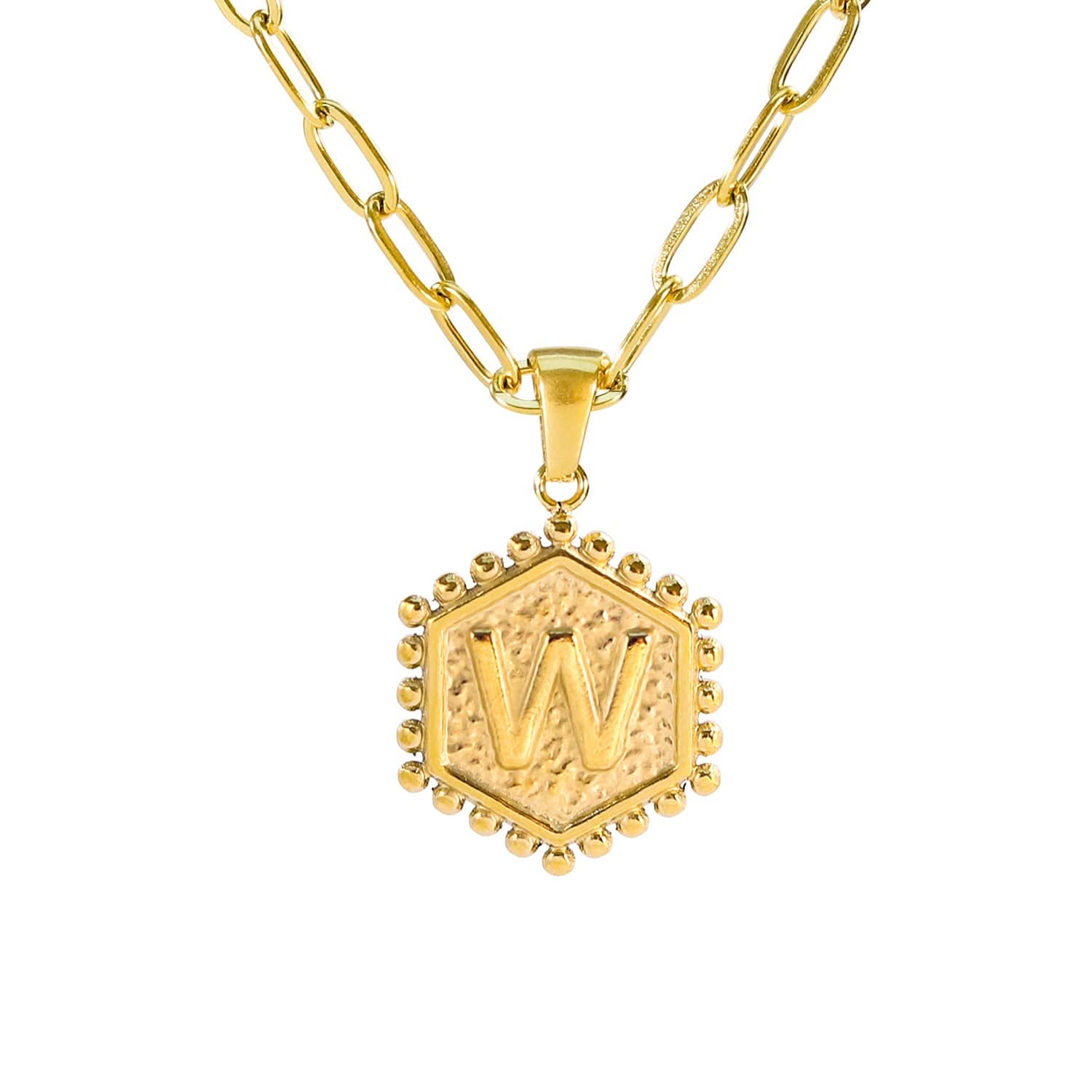 Hexagonal Initial Necklaces ONNEA Jewelry