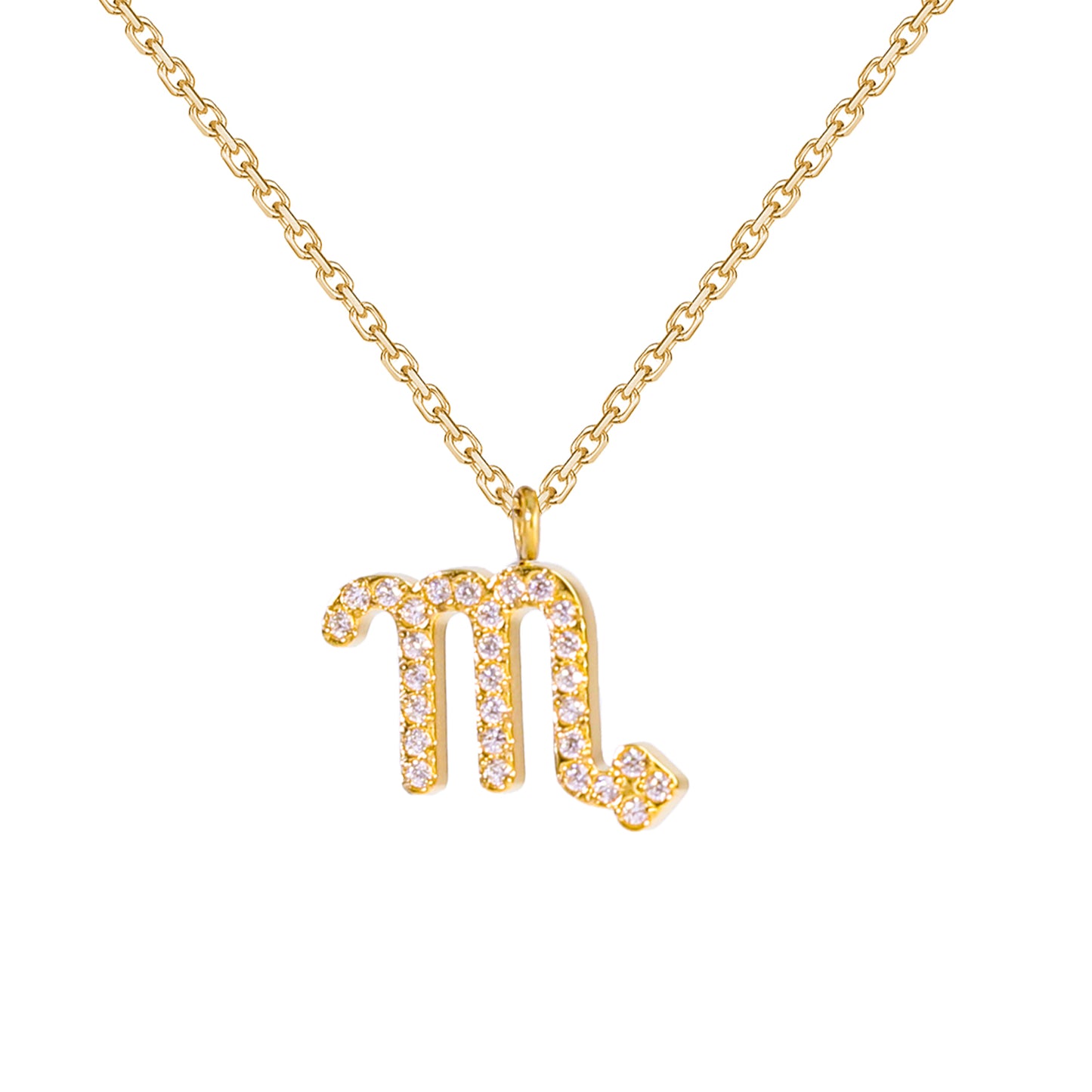 Golden Zodiac Necklaces with Diamond - Embellished Symbols: A Celestial Charm