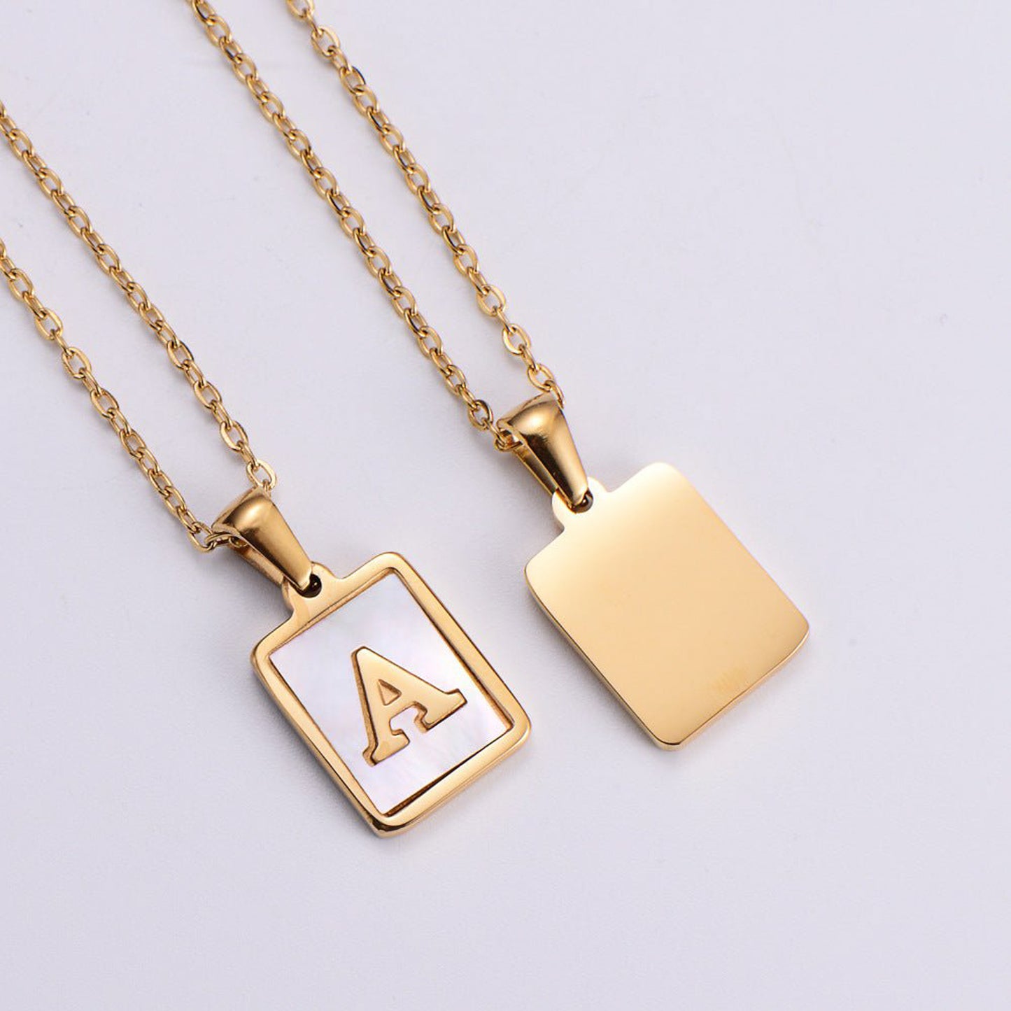 Golden Square Letter Necklaces: Elegant and Personalized Fashion Choice