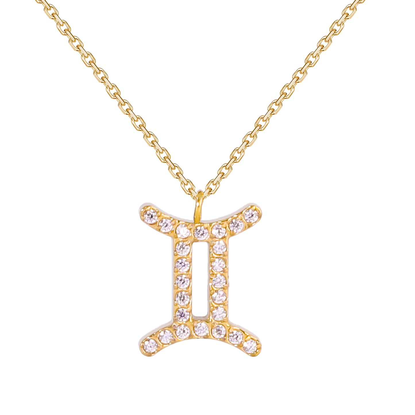 Golden Zodiac Necklaces with Diamond - Embellished Symbols: A Celestial Charm