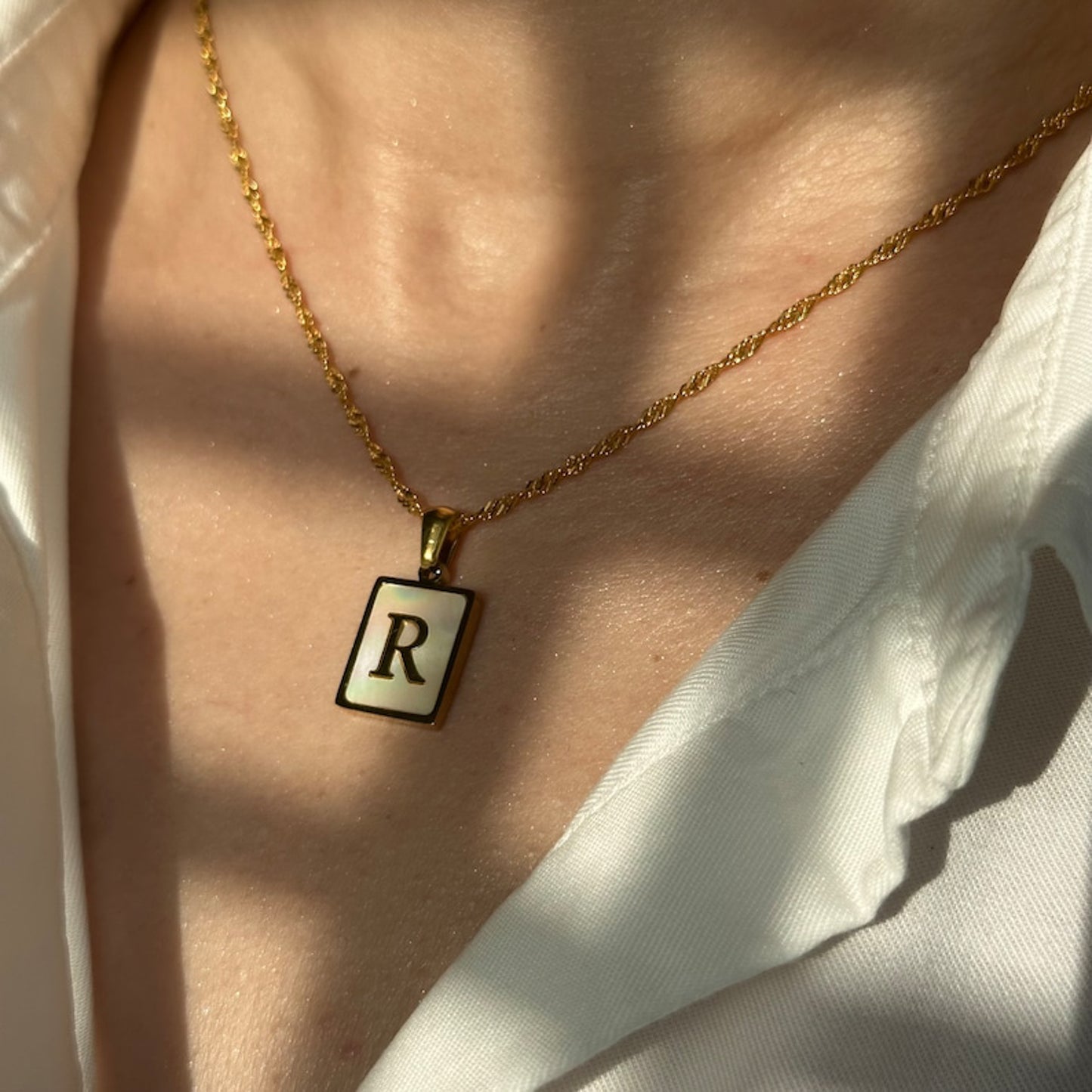 Golden Square Letter Necklaces: Elegant and Personalized Fashion Choice