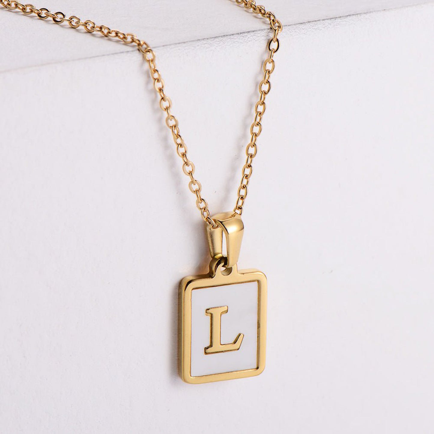 Golden Square Letter Necklaces: Elegant and Personalized Fashion Choice