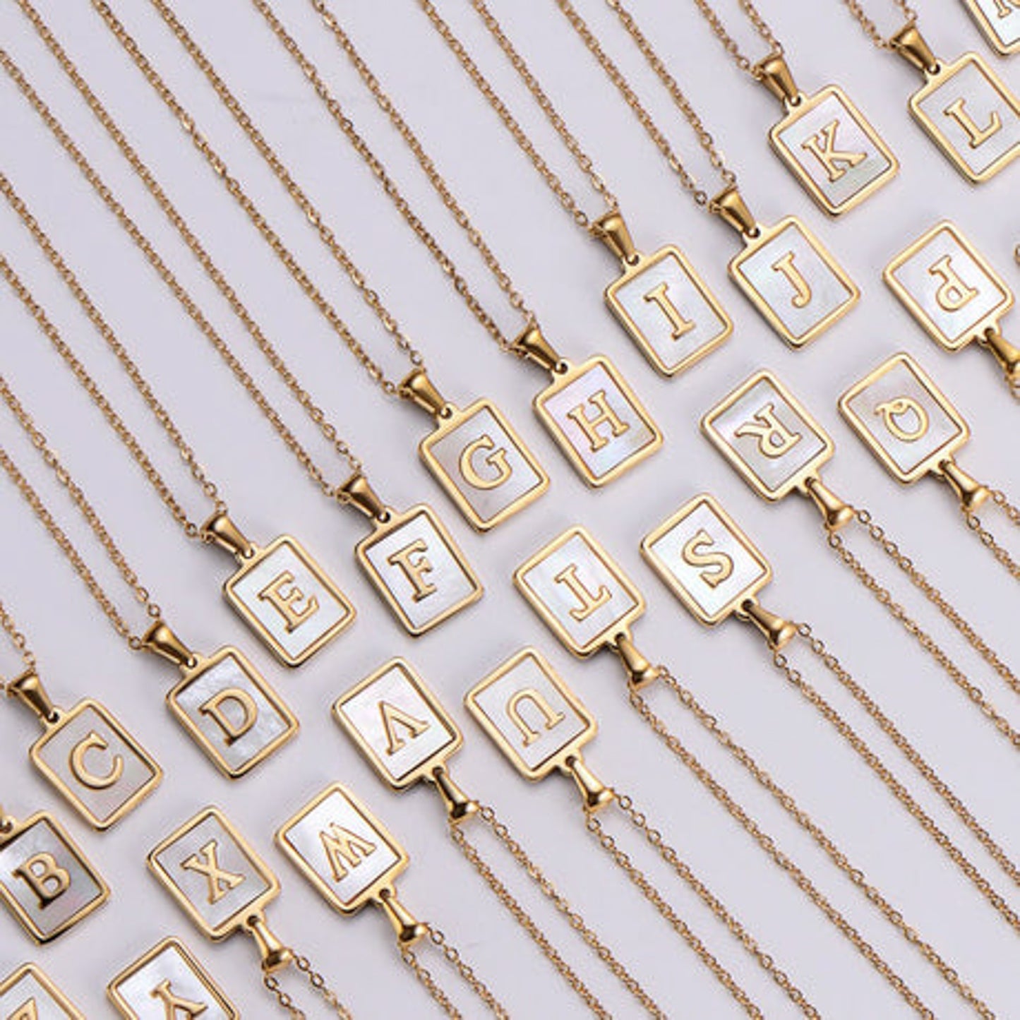 Golden Square Letter Necklaces: Elegant and Personalized Fashion Choice