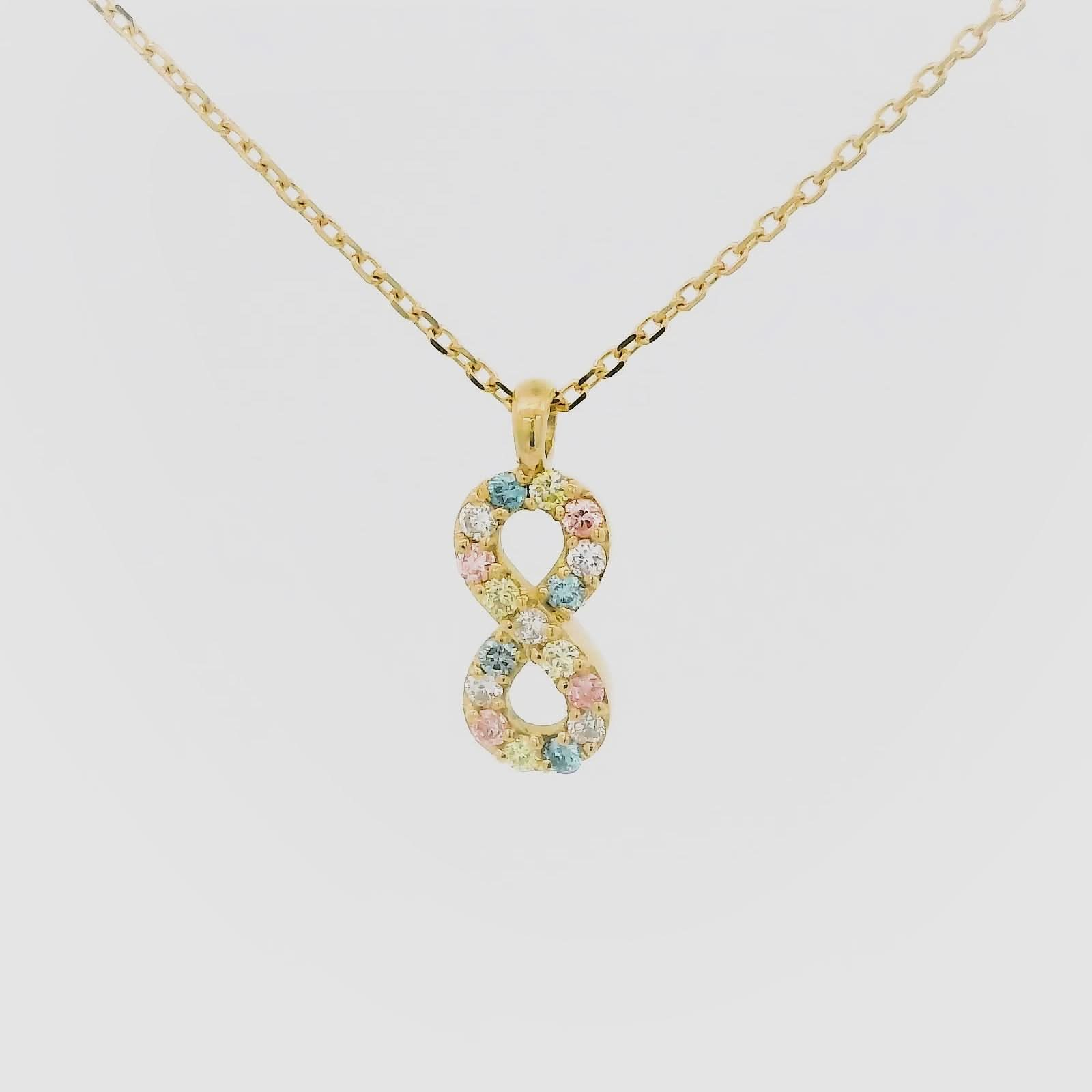 Infinity multi-color LGD necklace ONNEA Jewelry