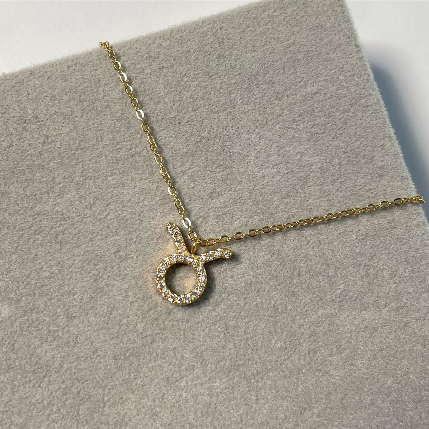 Golden Zodiac Necklaces with Diamond - Embellished Symbols: A Celestial Charm