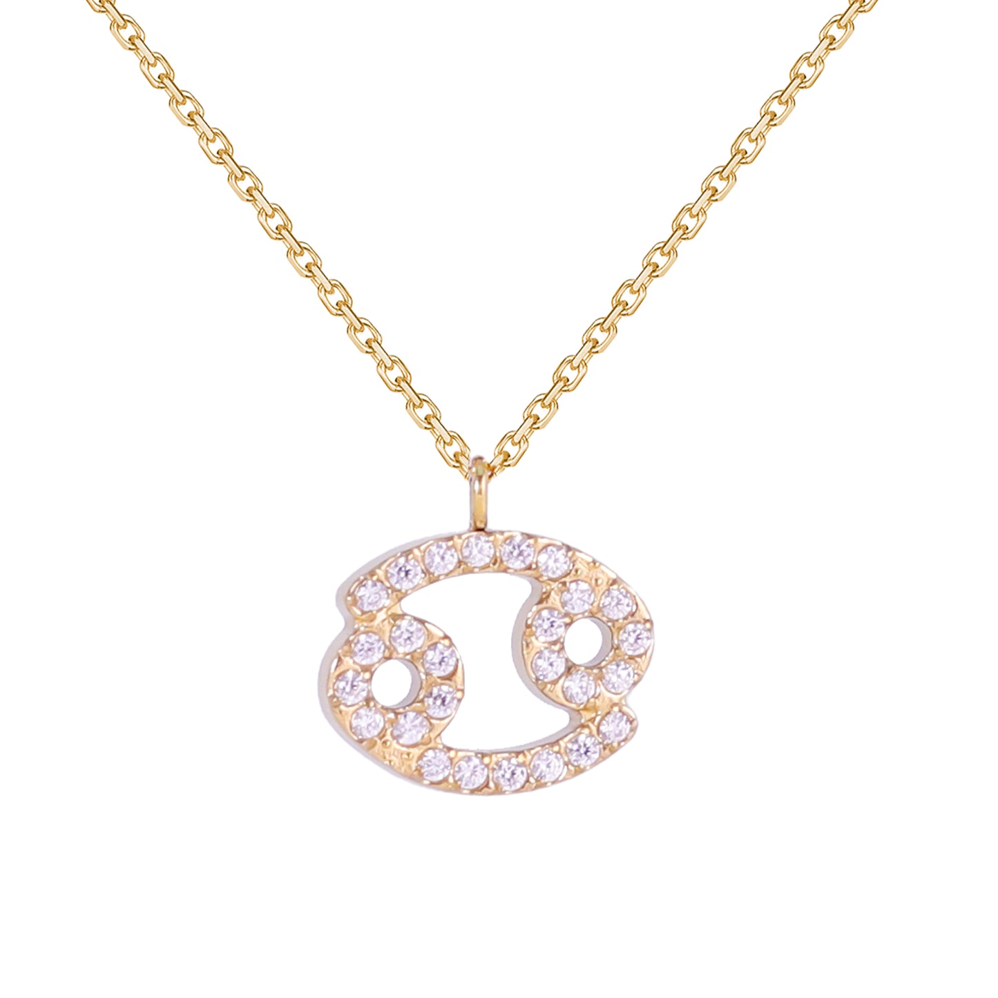 Golden Zodiac Necklaces with Diamond - Embellished Symbols: A Celestial Charm