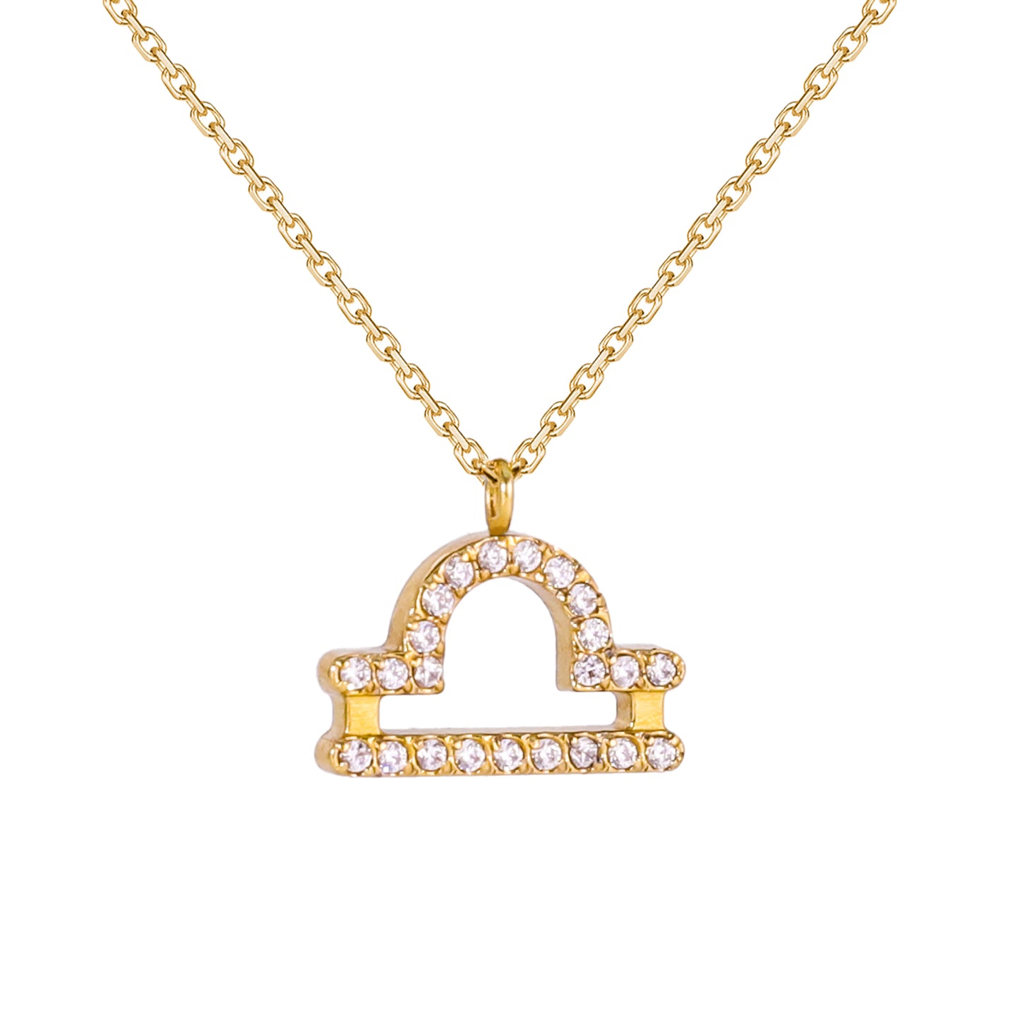 Golden Zodiac Necklaces with Diamond - Embellished Symbols: A Celestial Charm