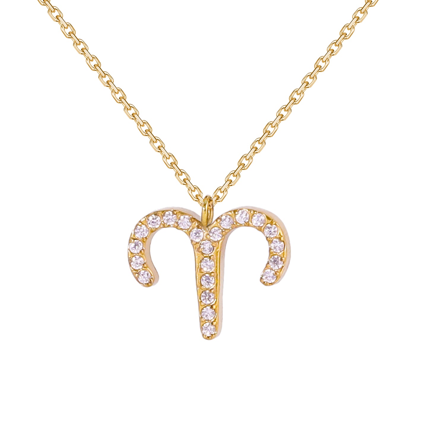 Golden Zodiac Necklaces with Diamond - Embellished Symbols: A Celestial Charm