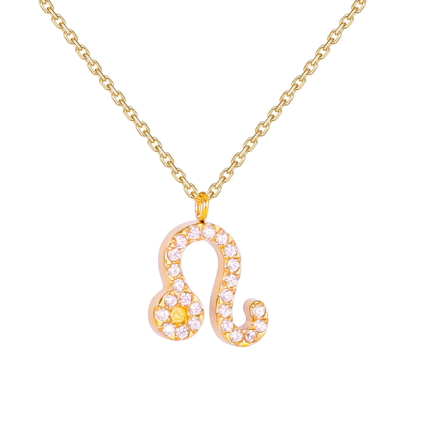 Golden Zodiac Necklaces with Diamond - Embellished Symbols: A Celestial Charm