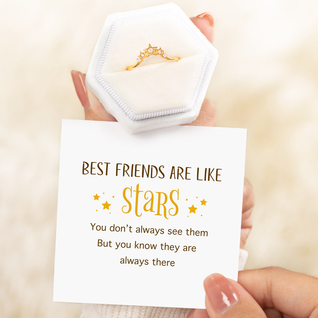 Best Friends are Like Stars Ring