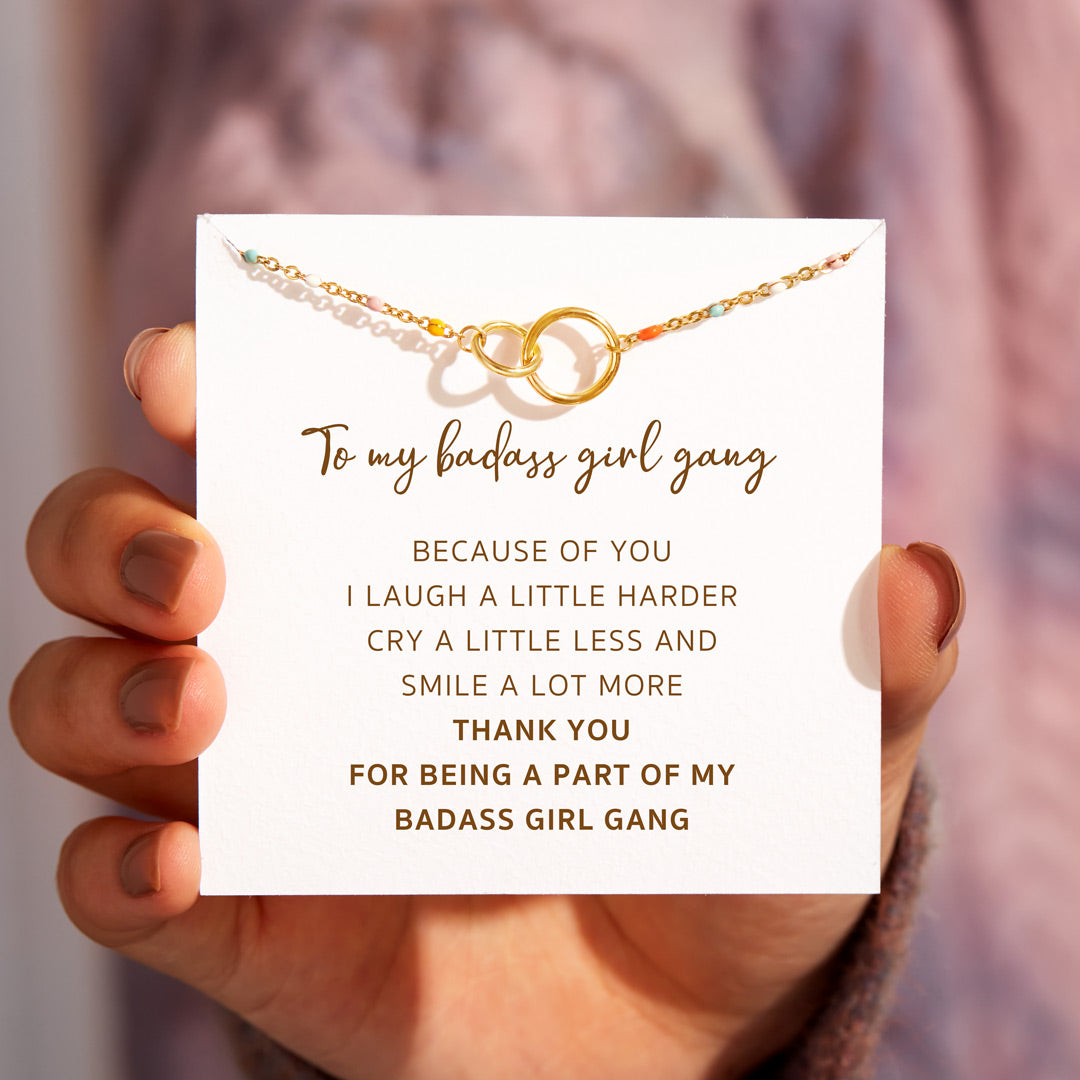 Badass Girl Gang Interlocking Friendship Bracelet-Christmas Gift