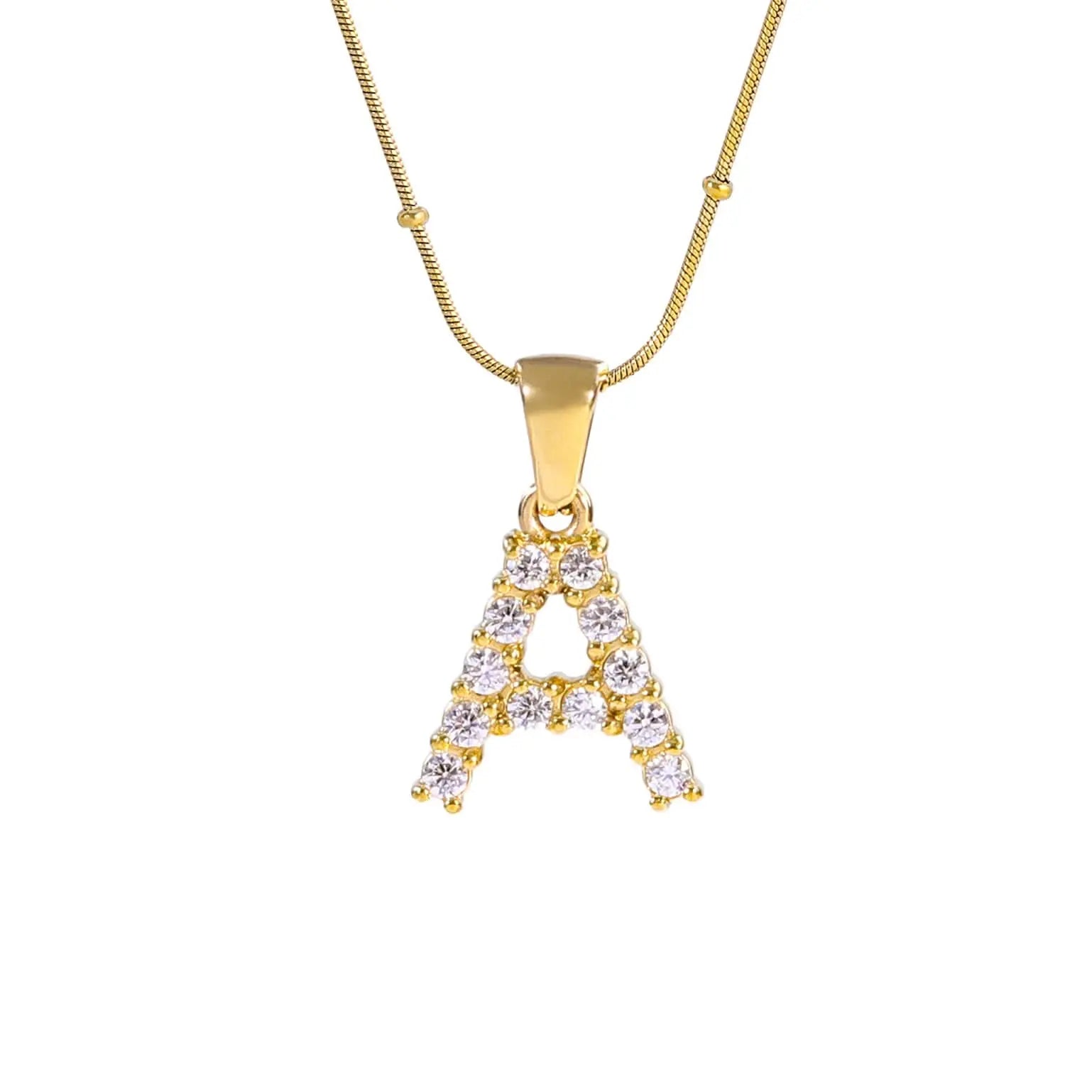 Diamond - Embellished Initial Necklaces ONNEA Jewelry