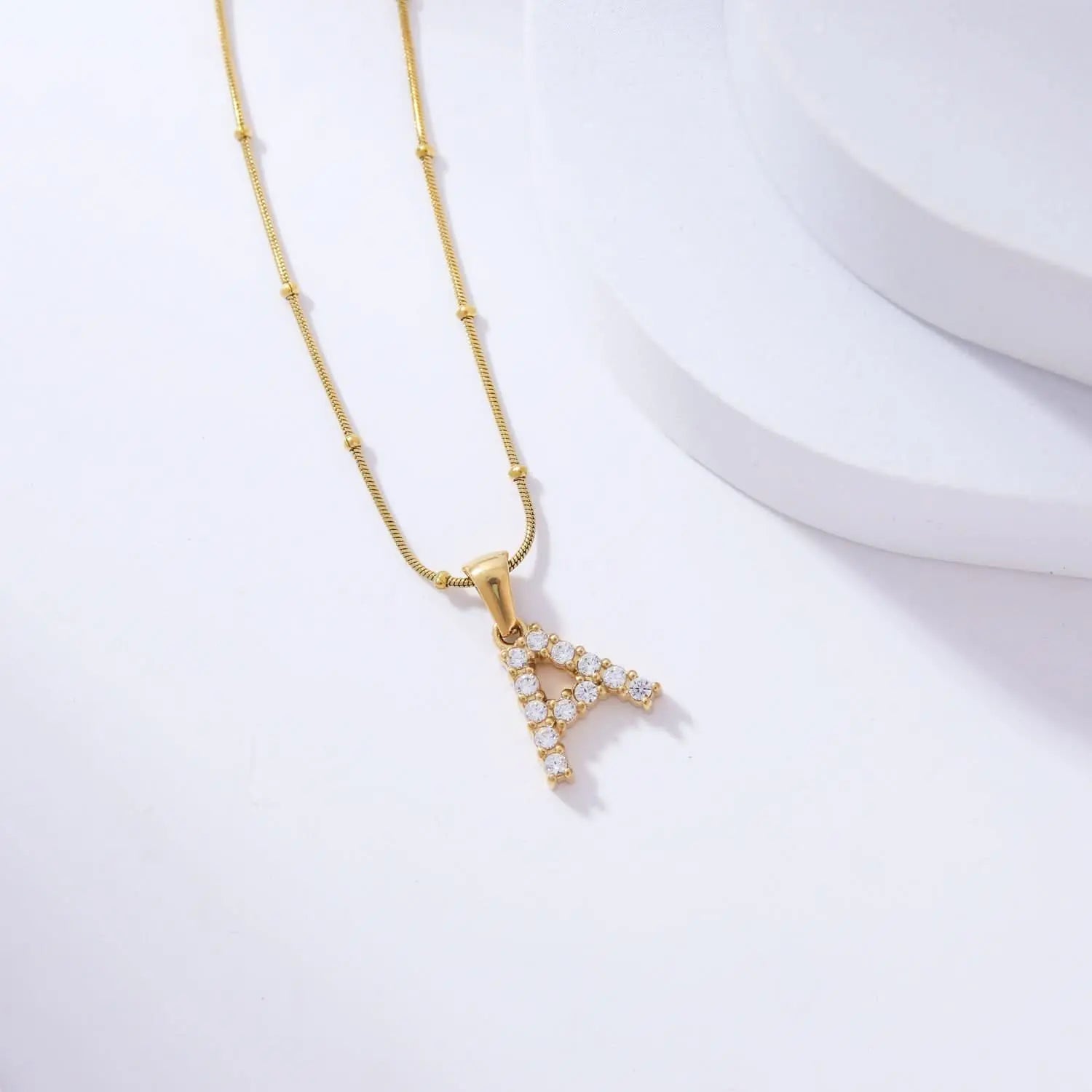 Diamond - Embellished Initial Necklaces ONNEA Jewelry