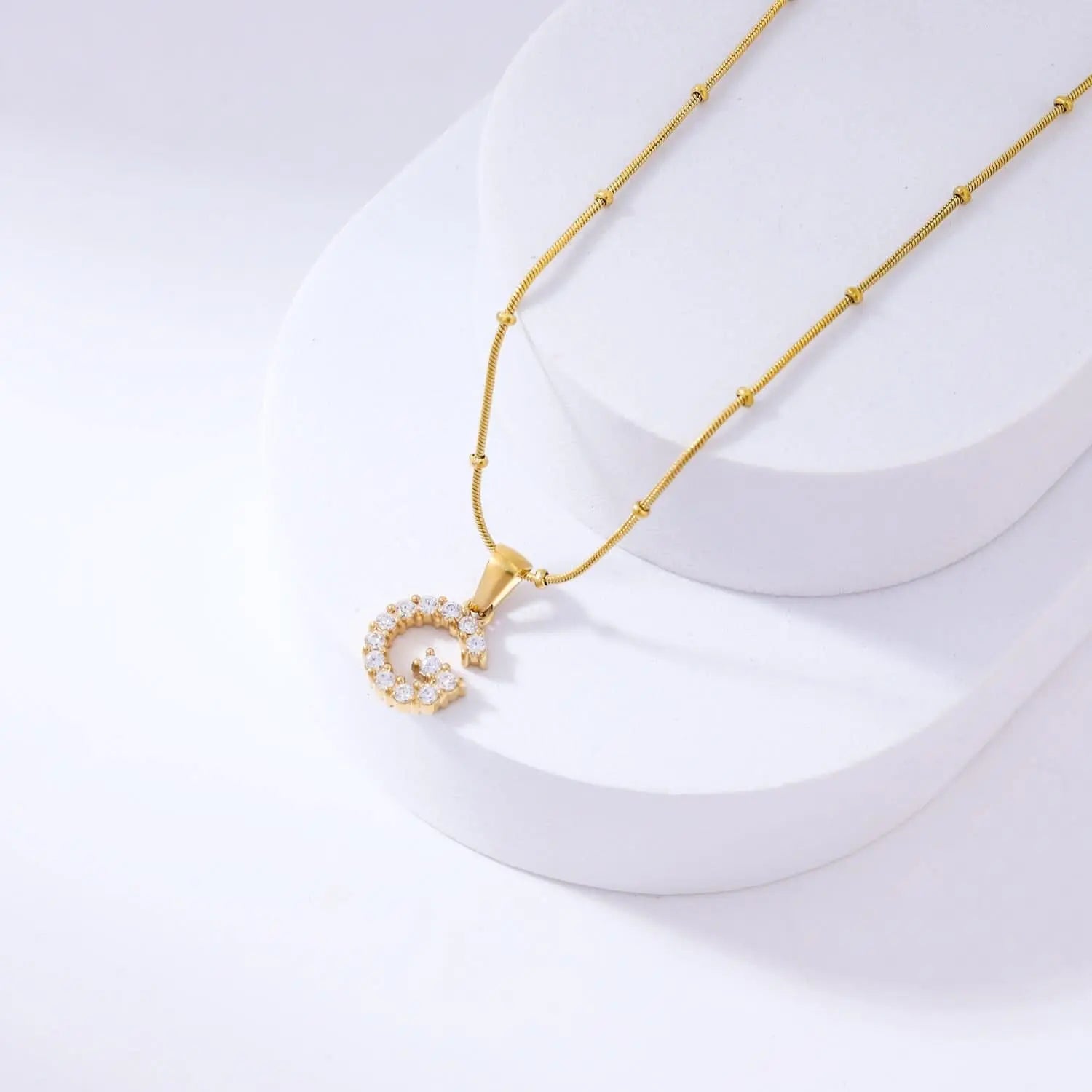 Diamond - Embellished Initial Necklaces ONNEA Jewelry