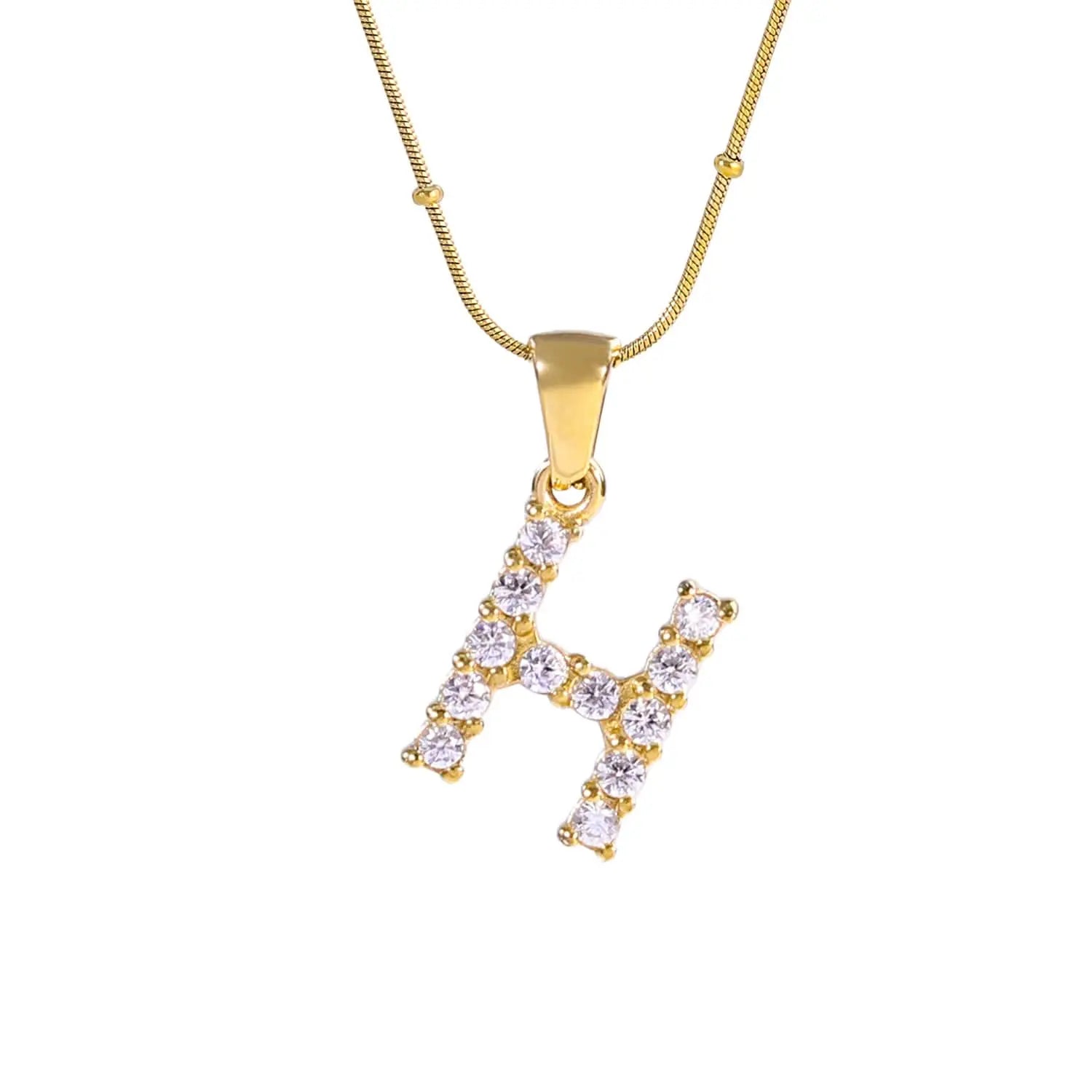 Diamond - Embellished Initial Necklaces ONNEA Jewelry