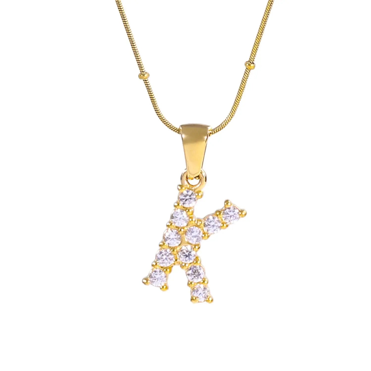 Diamond - Embellished Initial Necklaces ONNEA Jewelry